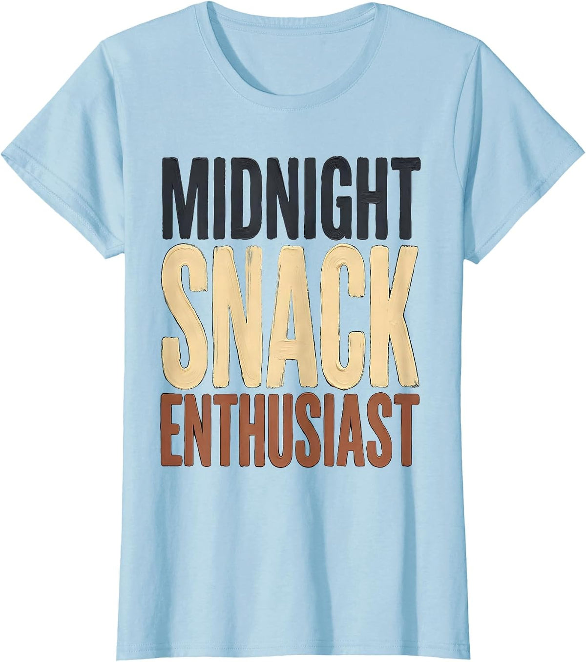 Women's Midnight Snack Enthusiast Raccoon Design T-Shirt - Baby Blue