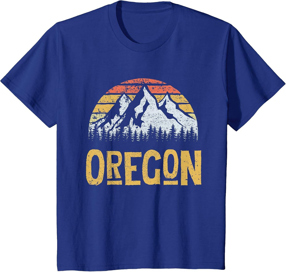 Vintage Retro OR Oregon U.S. Mountain State T-Shirt T-Shirt - Royal Blue