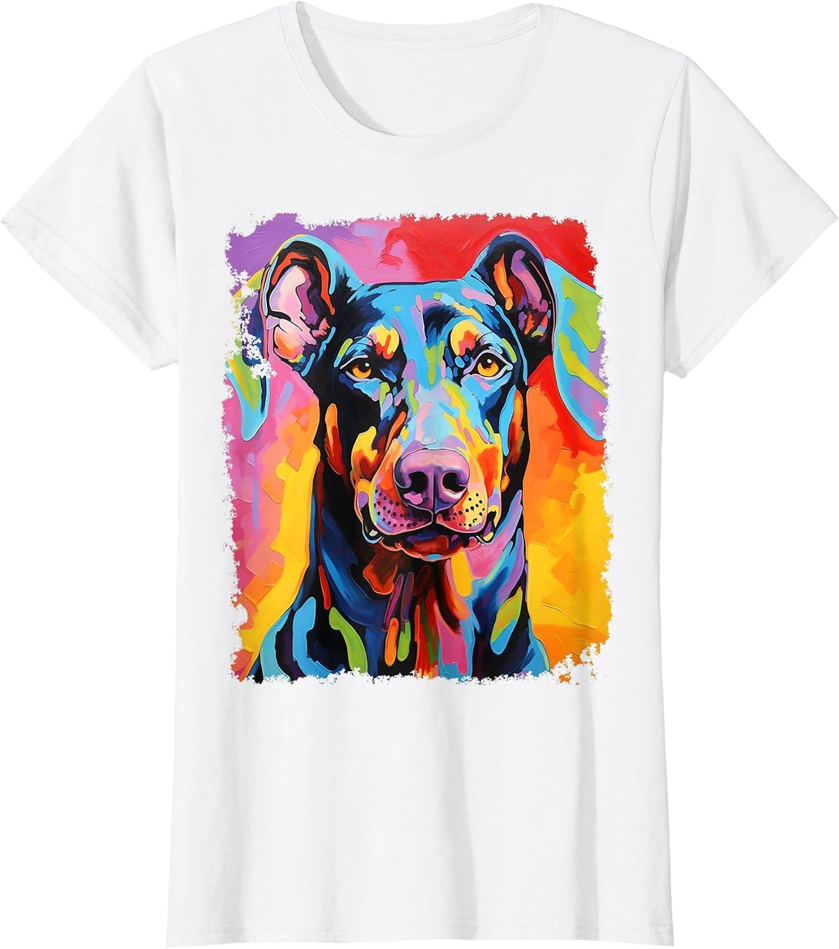 Pop Art Doberman T-Shirt - White