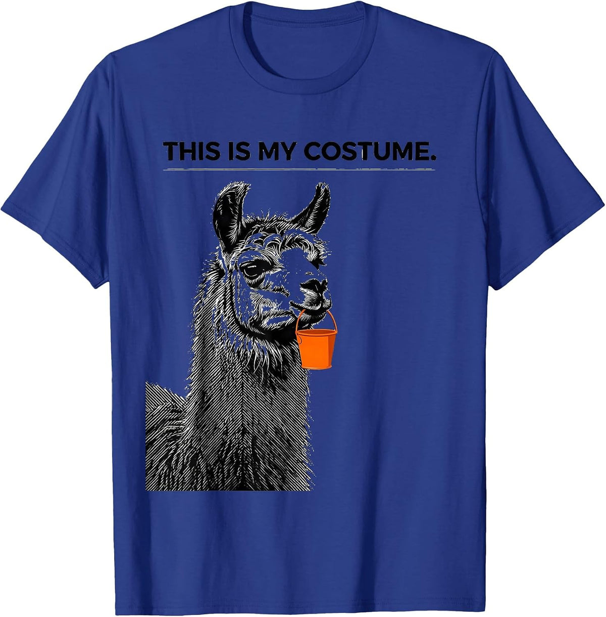 Men's This Is My Costume Funny Llama Halloween Animal Lover T-Shirt - Royal Blue