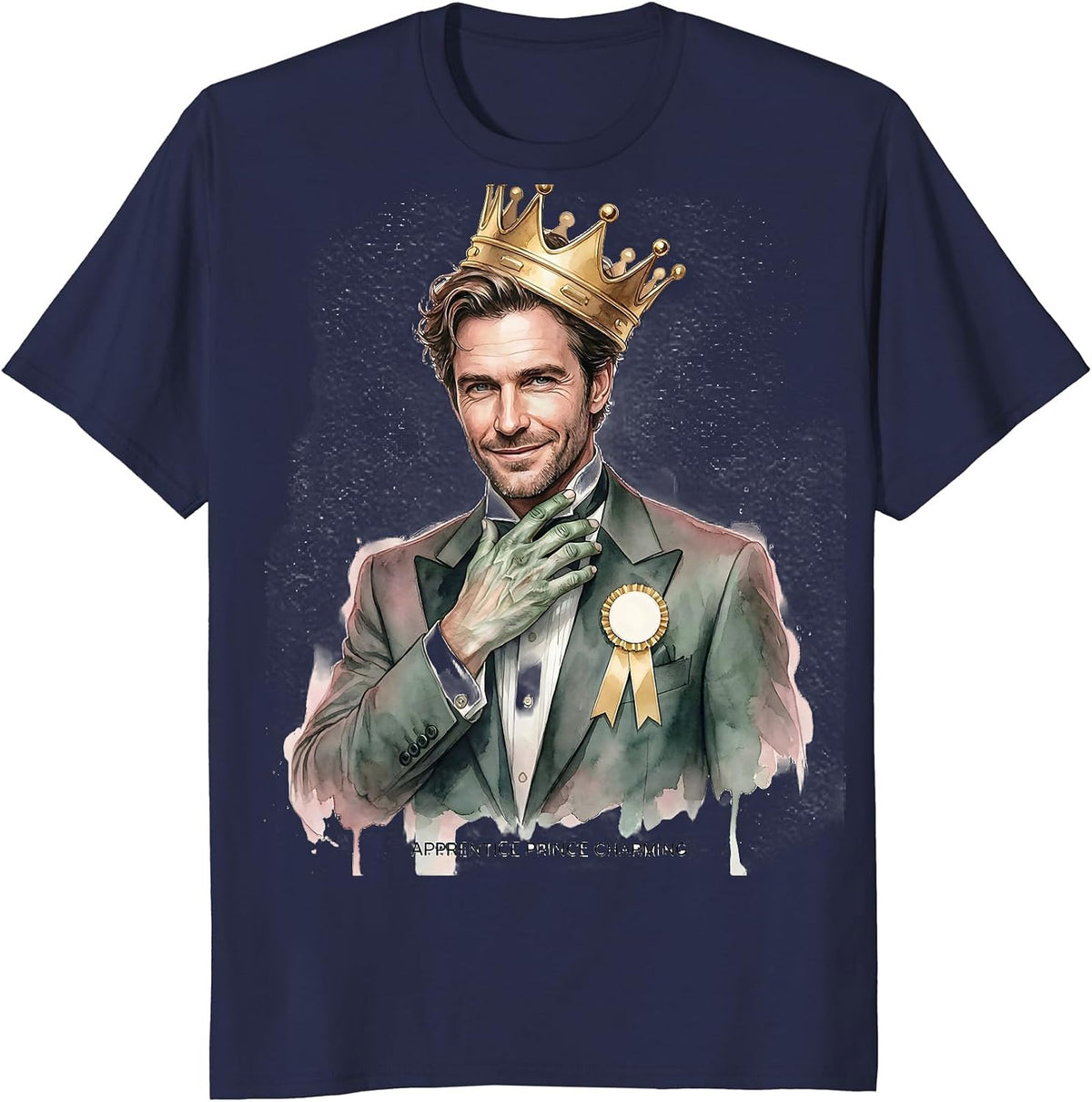 Apprentice Prince Charming Whimsical Fairy Tale Romance T-Shirt - Navy Blue