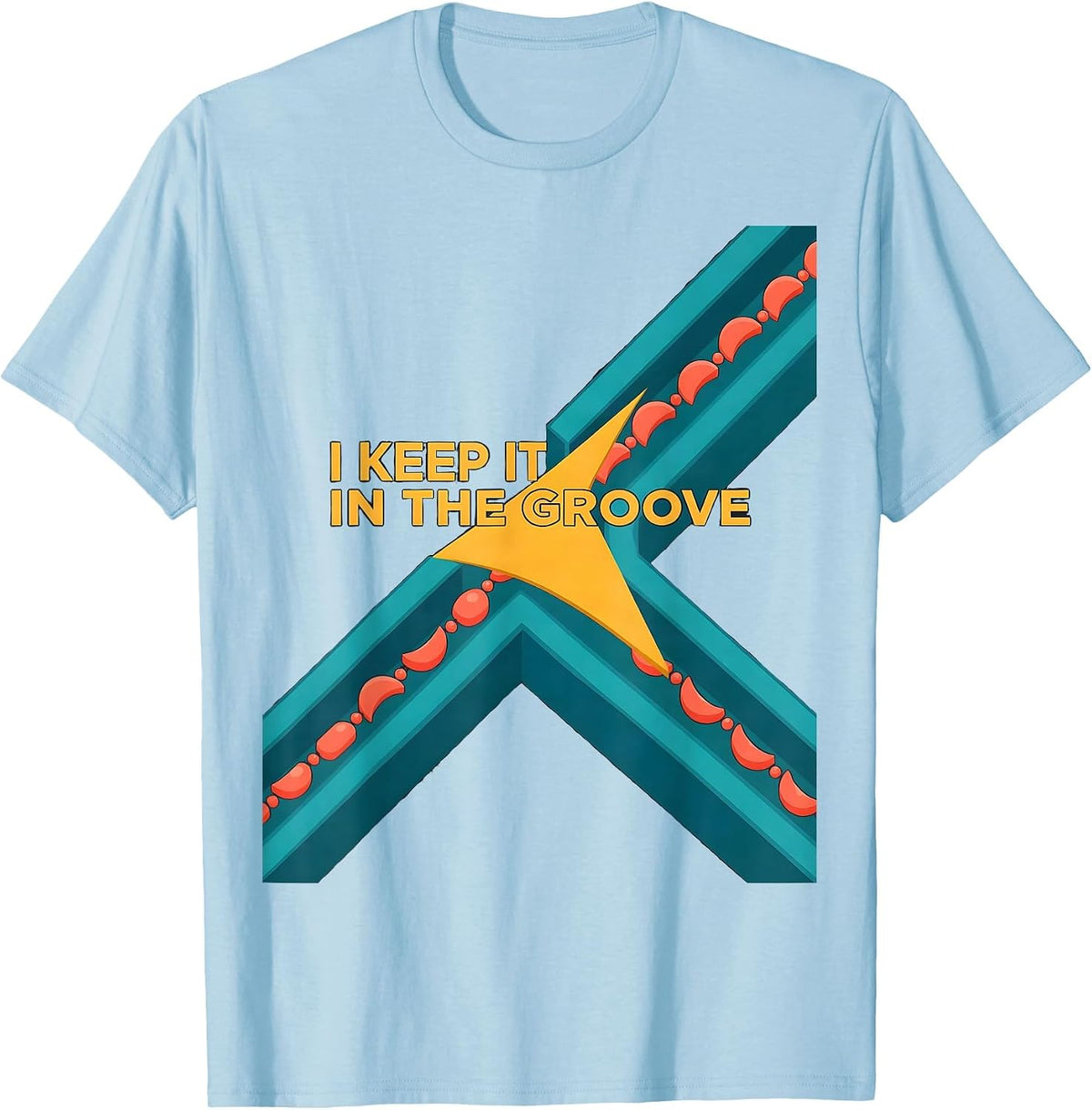 Men's I Keep It In The Groove Funny Welder Trade Pride Metal T-Shirt - Baby Blue