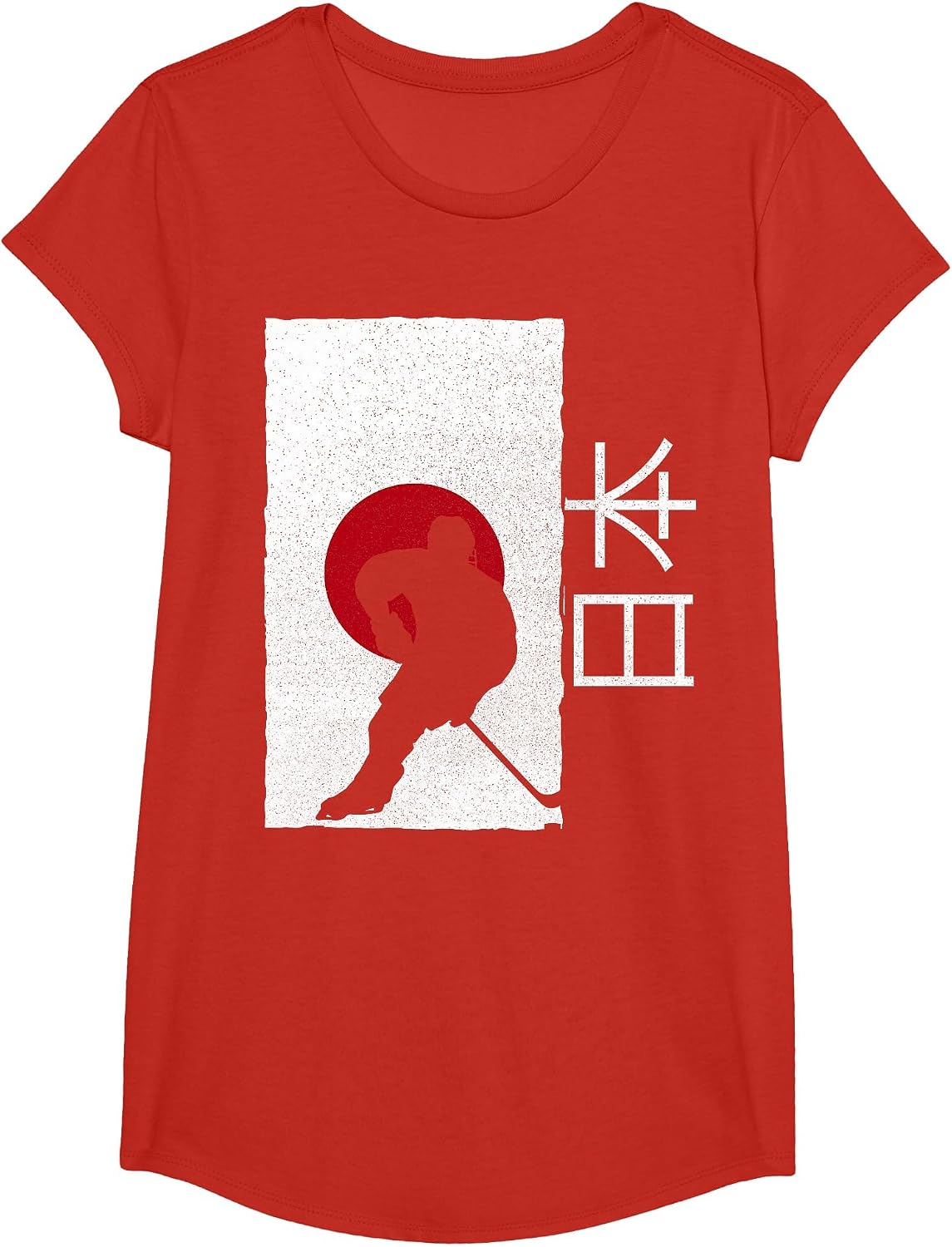 Japan Hockey Japanese Ice Hockey T-Shirt - Girls Red