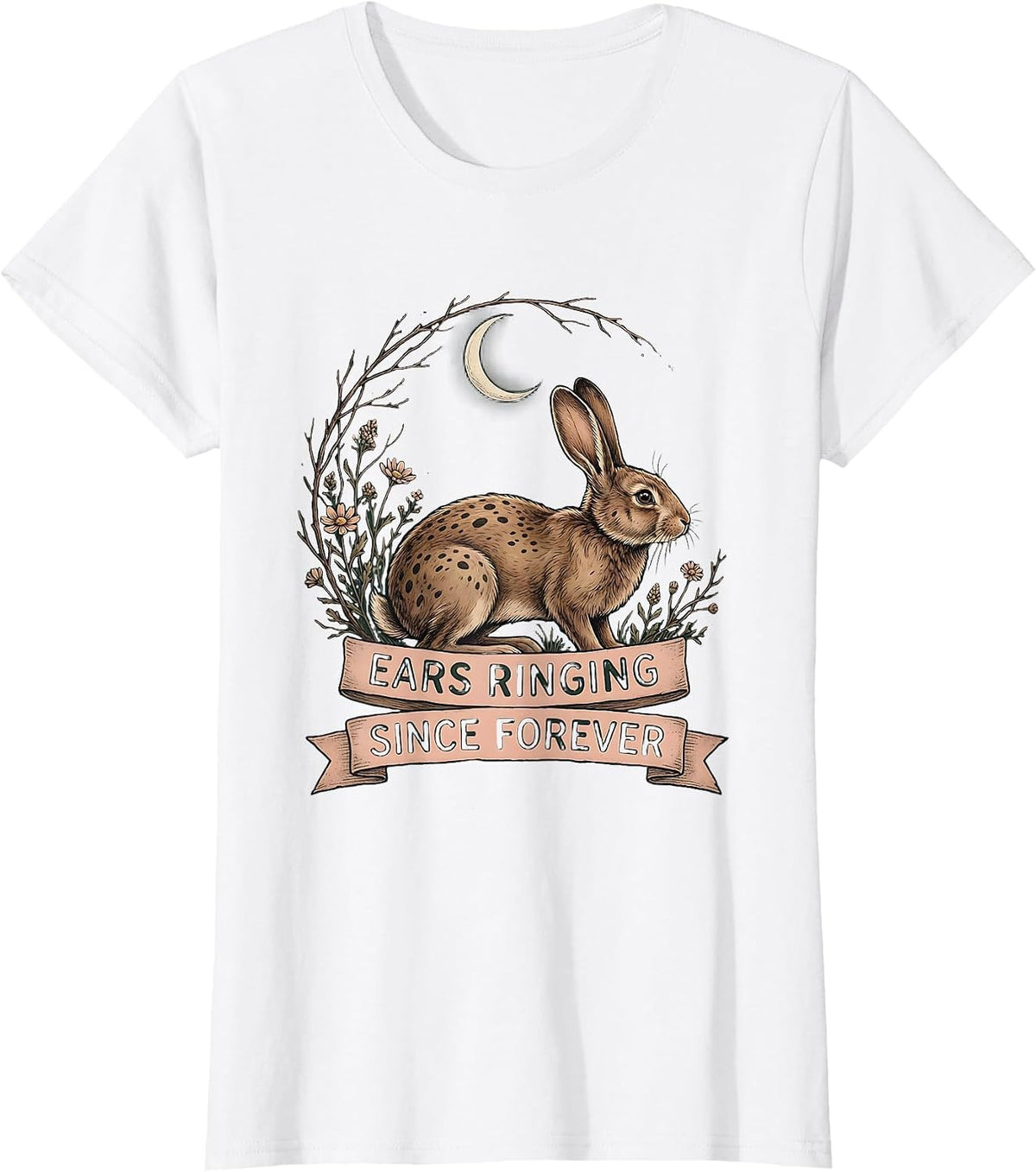 Ears Ringing Since Forever Metal Band Design T-Shirt - White