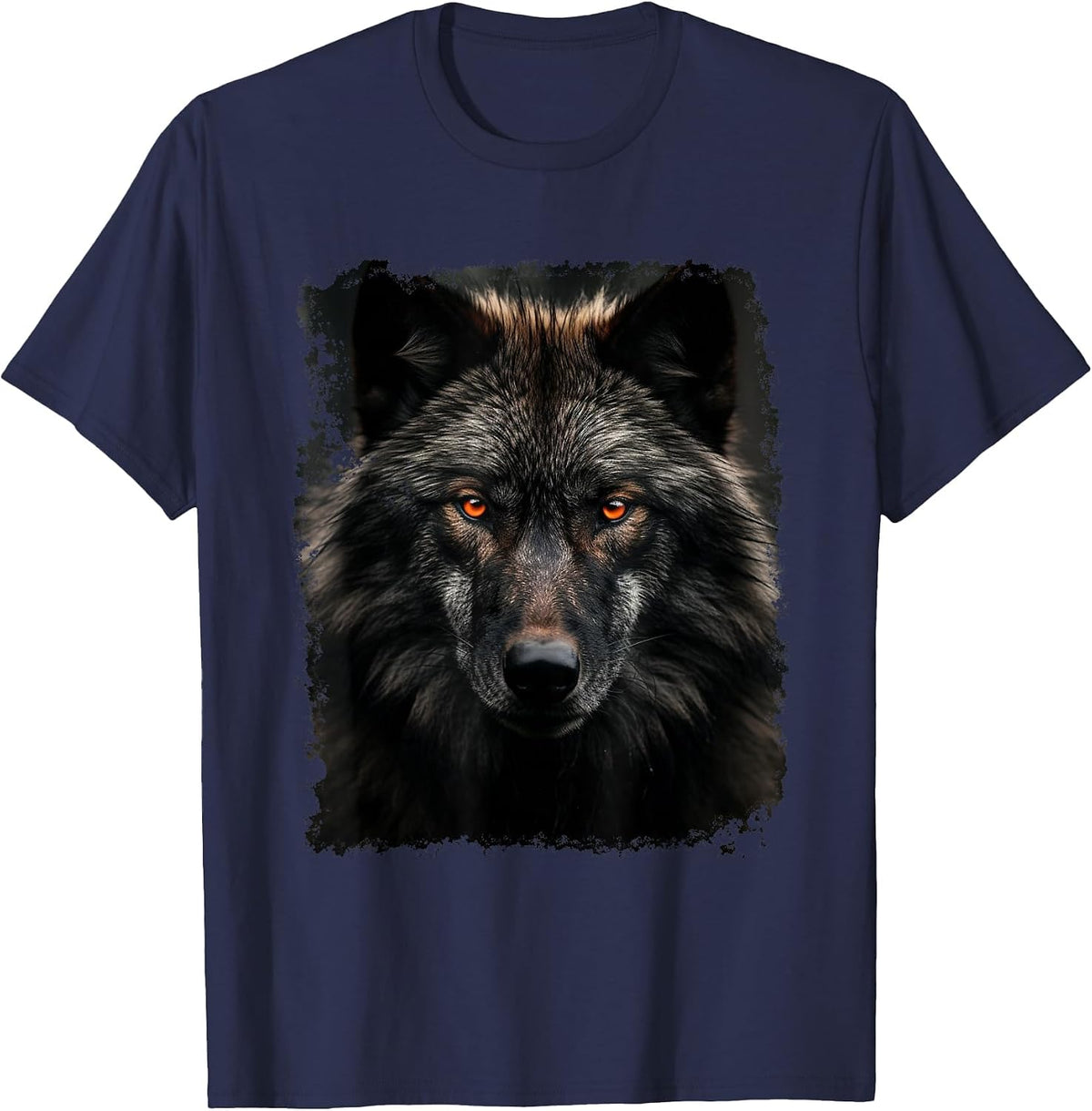 Black Wolf T-Shirt - Navy Blue