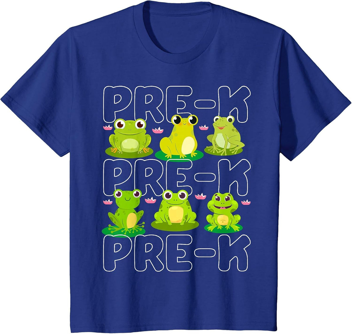 Pre-K Teacher Frog Pet Animal Lover Teaching School Student T-Shirt - Royal Blue