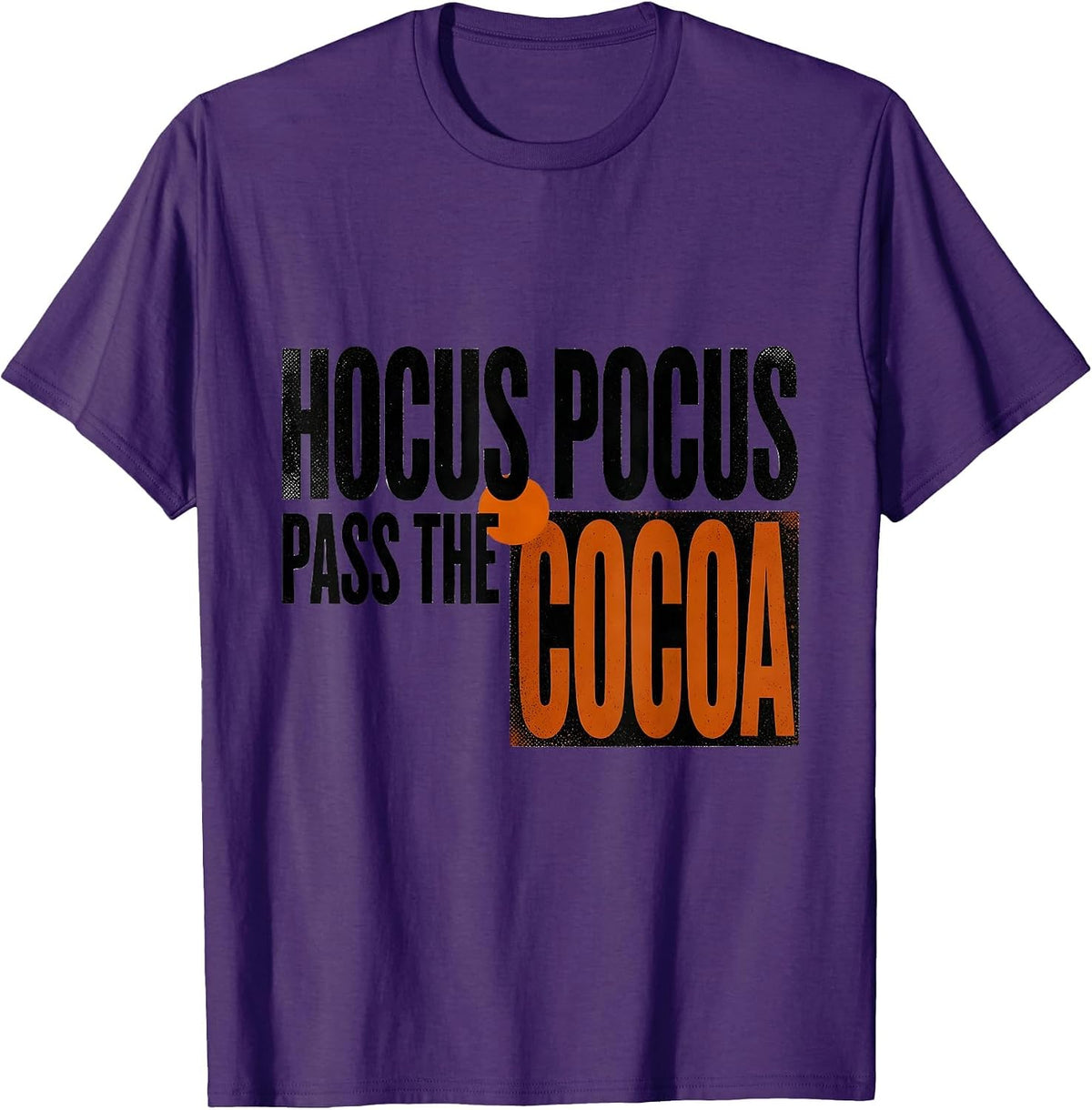 Men's Hocus Pocus, Pass The Cocoa Funny Halloween Teacher Coffee T-Shirt - Purple
