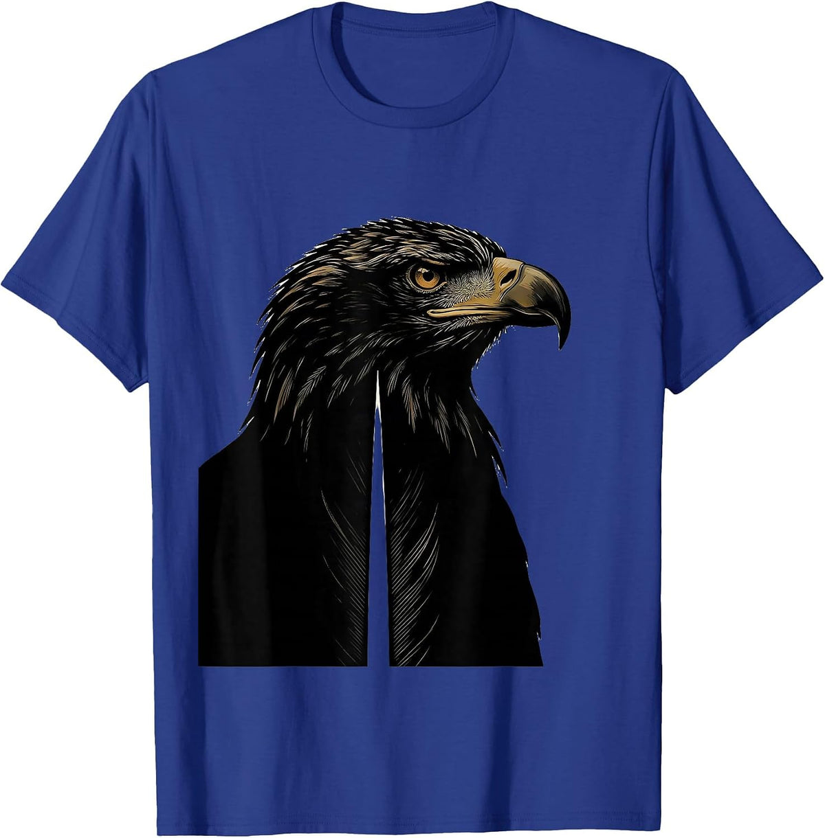 Men's Bald Eagle Minimalist Faith Mascot Pride T-Shirt - Royal Blue