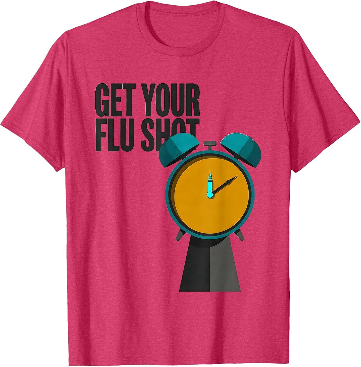 Get Your Flu Shot Midcentury Modern Nurse Medical Assistant T-Shirt - Red Heather