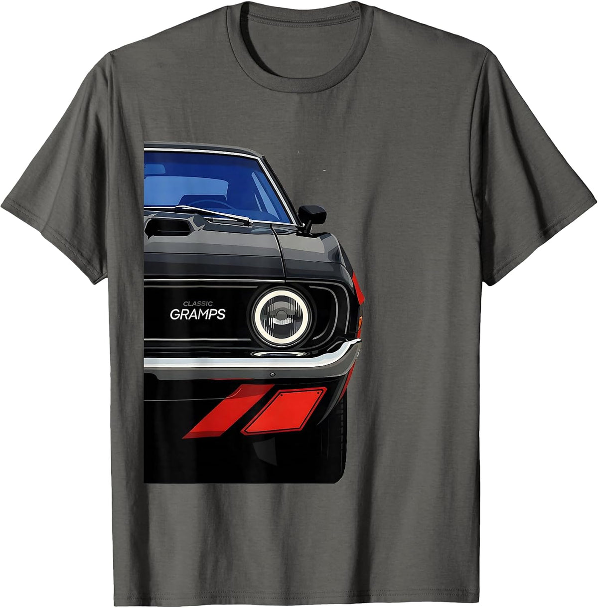Men's Classic Gramps Funny Grandpa Classic Car Enthusiast Humor T-Shirt - Asphalt Grey