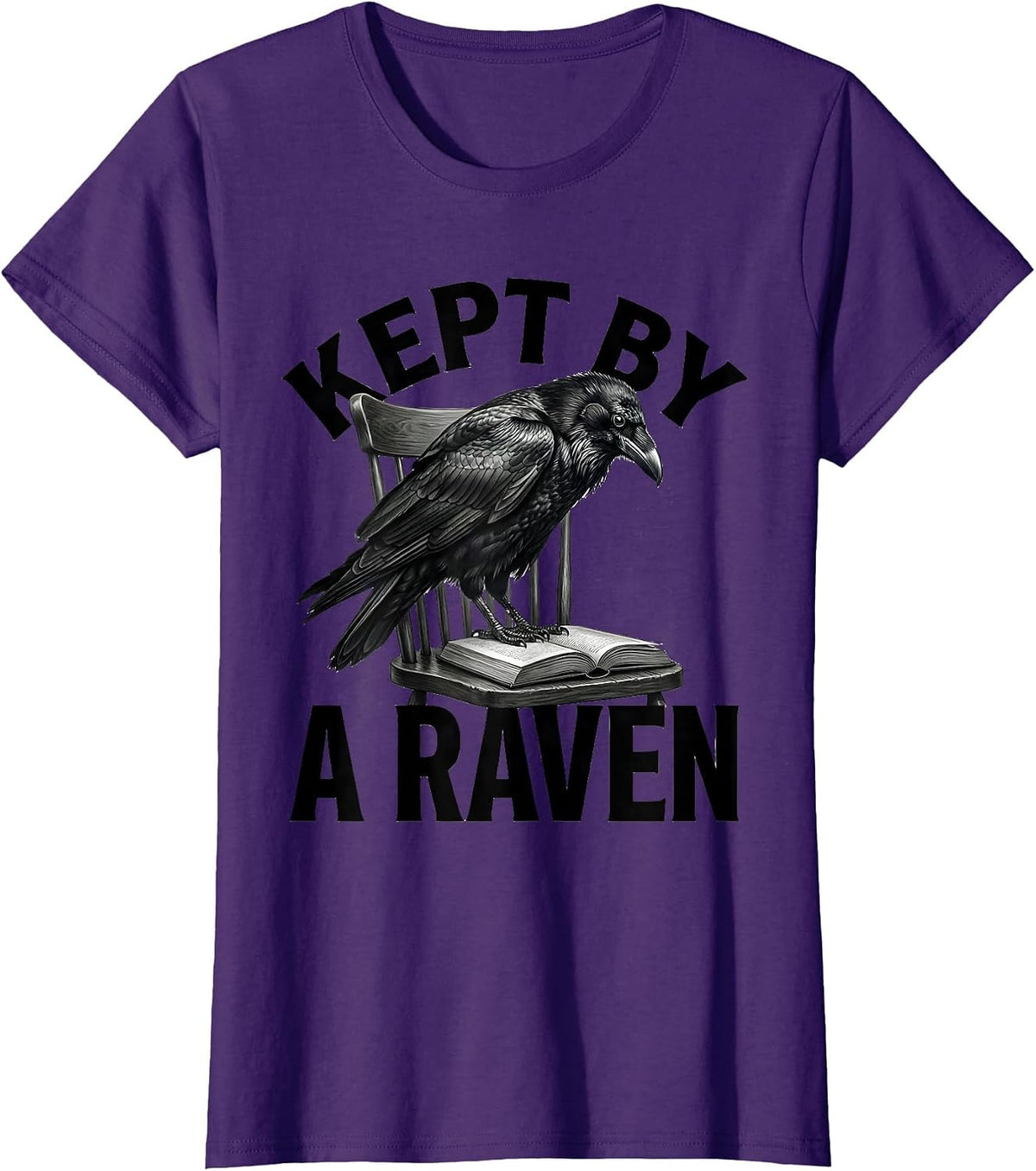 Women's Kept By A Raven Gothic Dark Humor Raven Lover T-Shirt - Purple