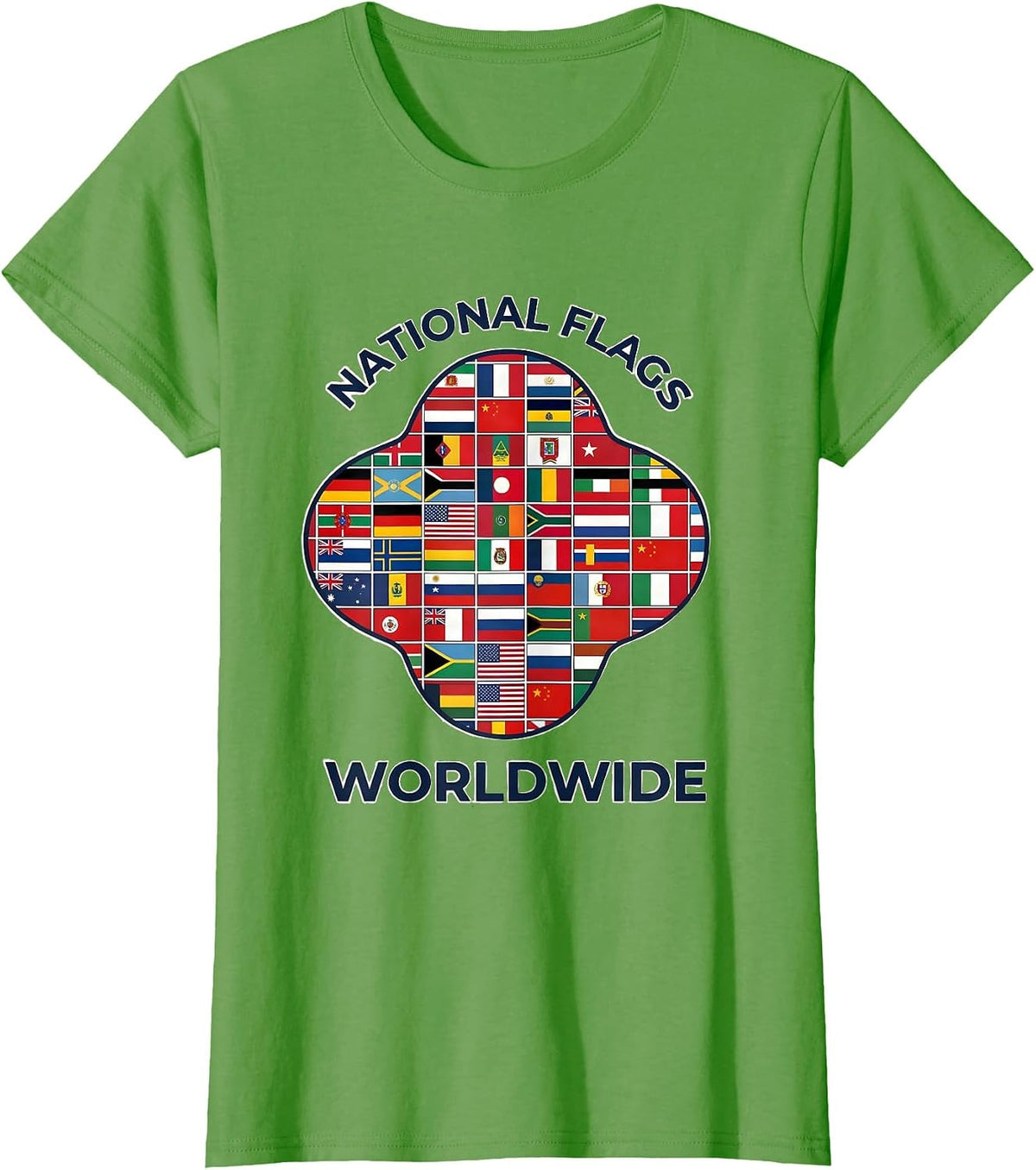 Women's National Flags Worldwide Geography Lover International T-Shirt - Grass Green