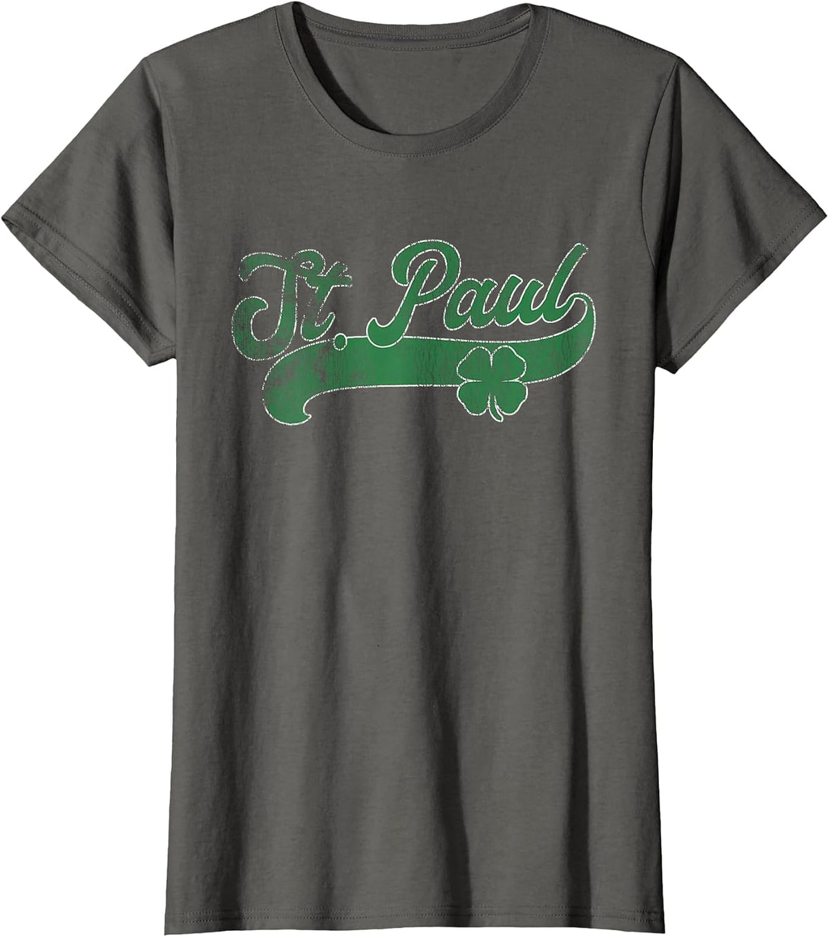 St. Paul Shamrock St. Patrick's Day Saint Paddy's Irish T-Shirt - Asphalt Grey