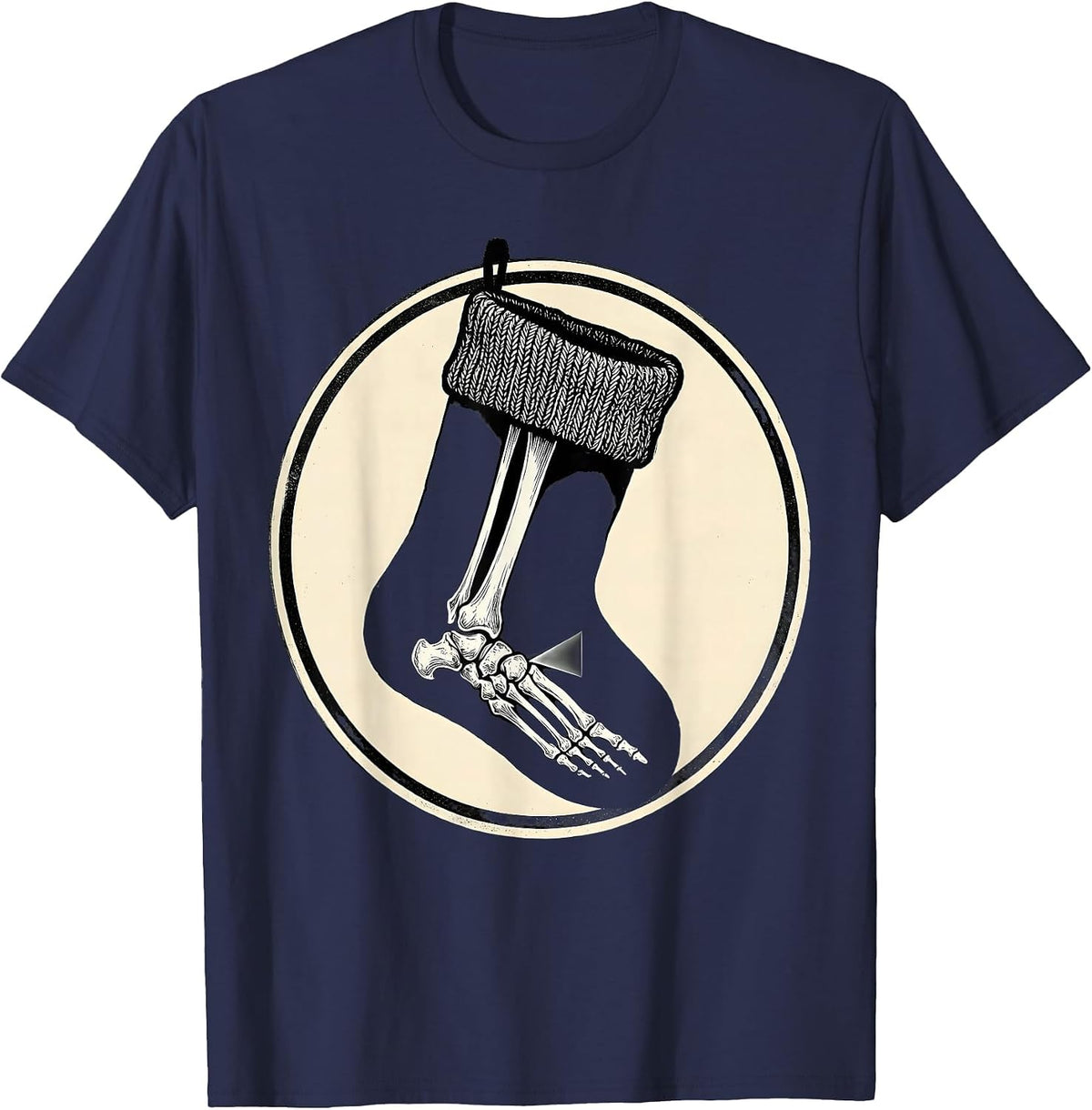 Men's Christmas Stocking Radiology Tech Scratchboard Xray Tech T-Shirt - Navy Blue