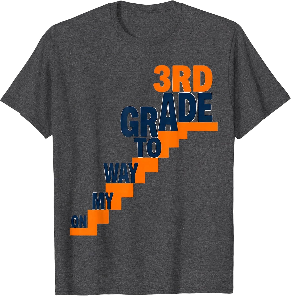 Men's On My Way To 3rd Grade Funny Back To School Student Teacher T-Shirt - Dark Heather Grey