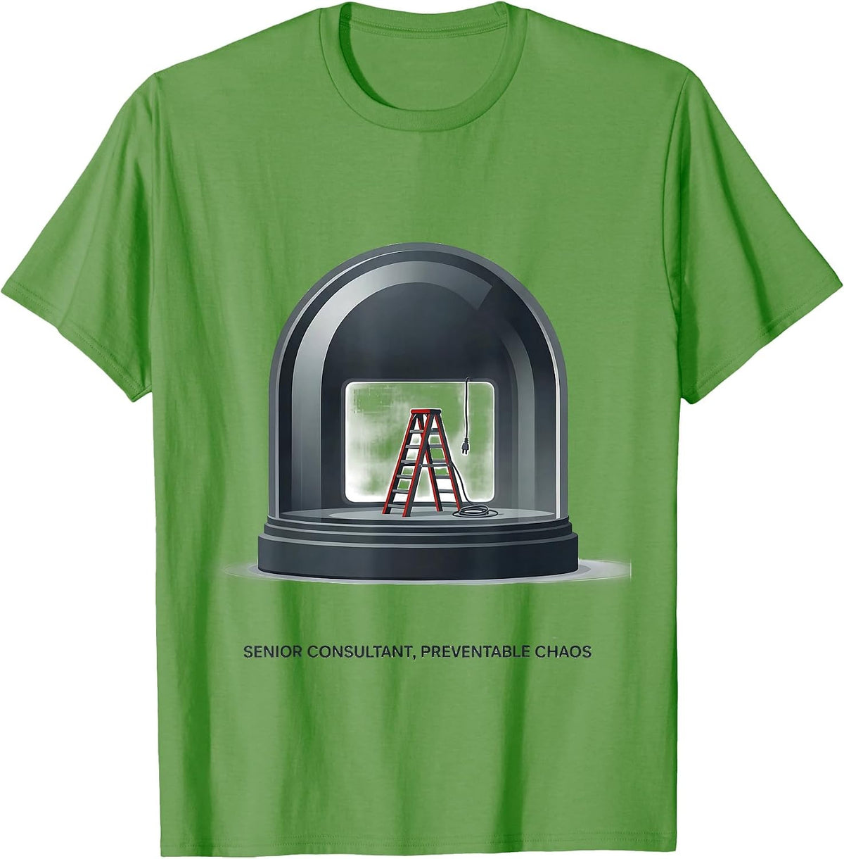 Men's Senior Consultant Preventable Chaos Funny Paramedic EMT Gift T-Shirt - Grass Green