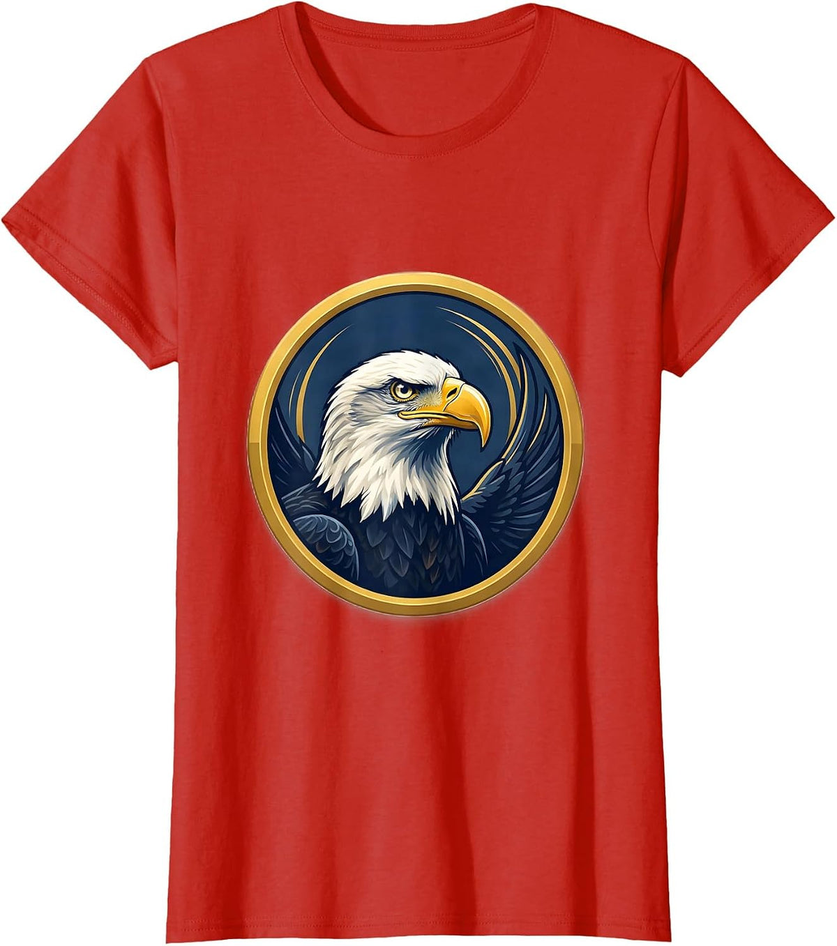 Bald Eagle Emblem Family Mascot Fan Pride T-Shirt - Red