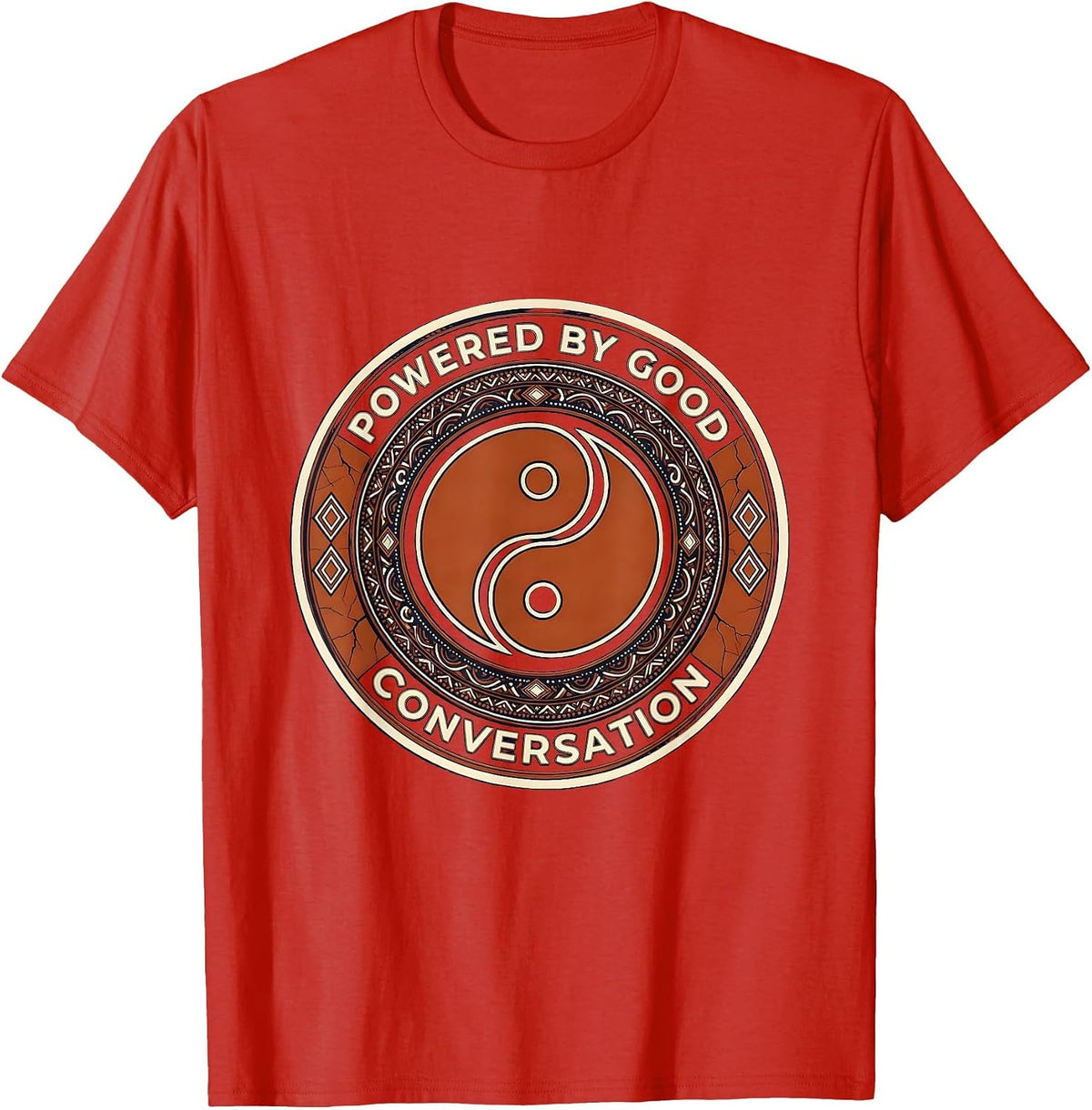 Men's Powered by Good Conversation Graphic Design T-Shirt - Red
