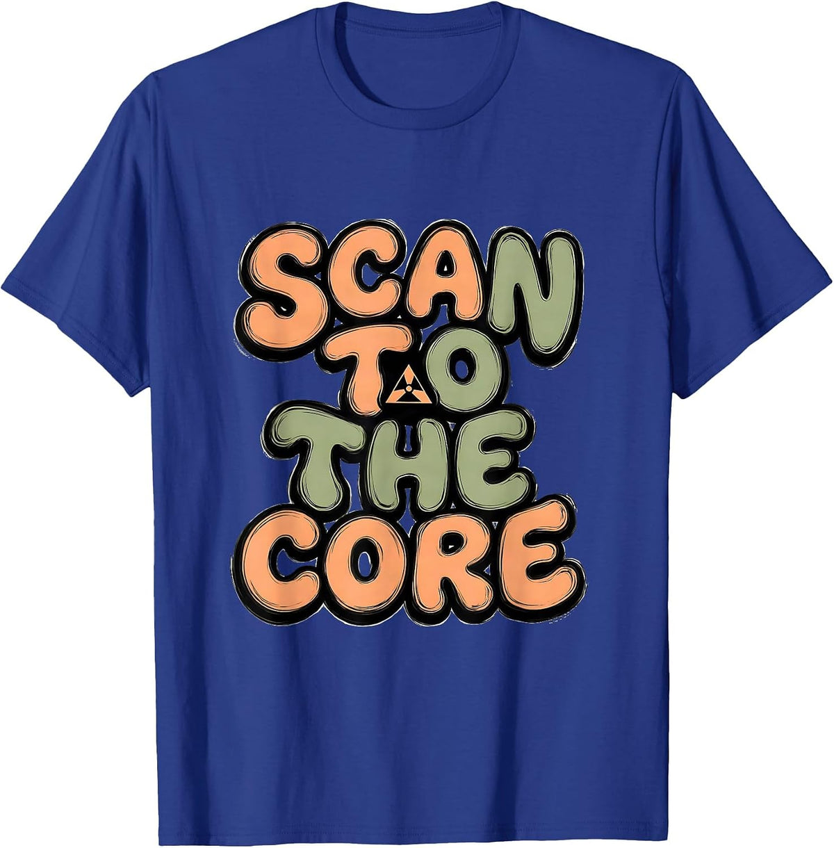 Scan To The Core Retro Radiology Rad Tech X-Ray Tech T-Shirt - Royal Blue
