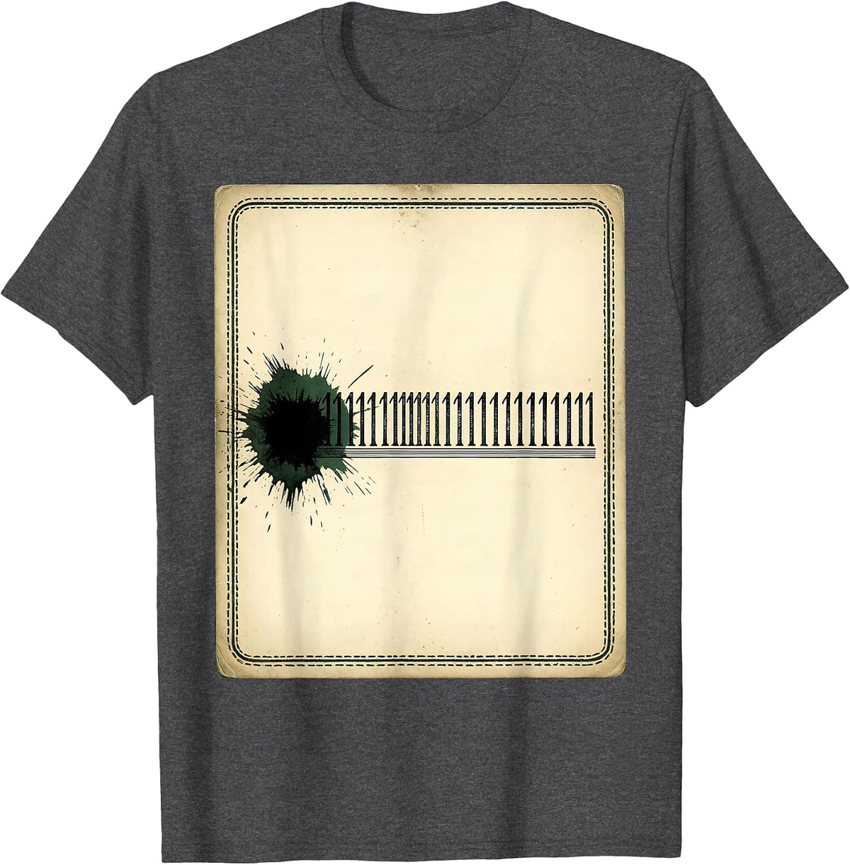 Worn Ledger Card Data Analyst Vintage STEM Humor T-Shirt - Dark Heather Grey