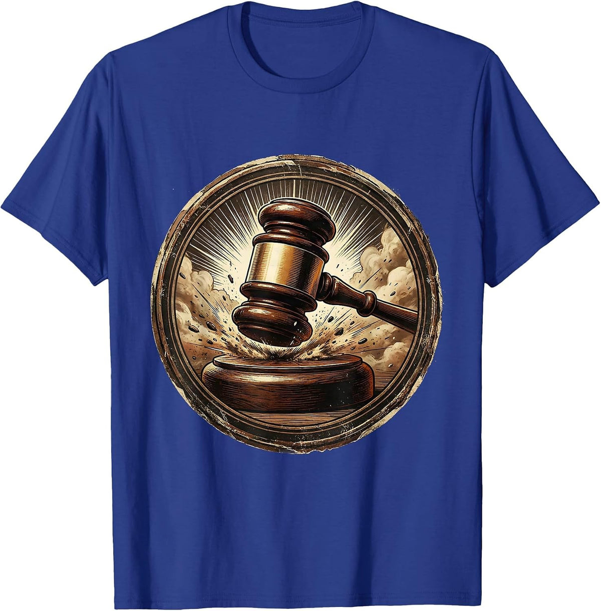 The Turning Point Gavel Strike Graphic T-Shirt - Royal Blue