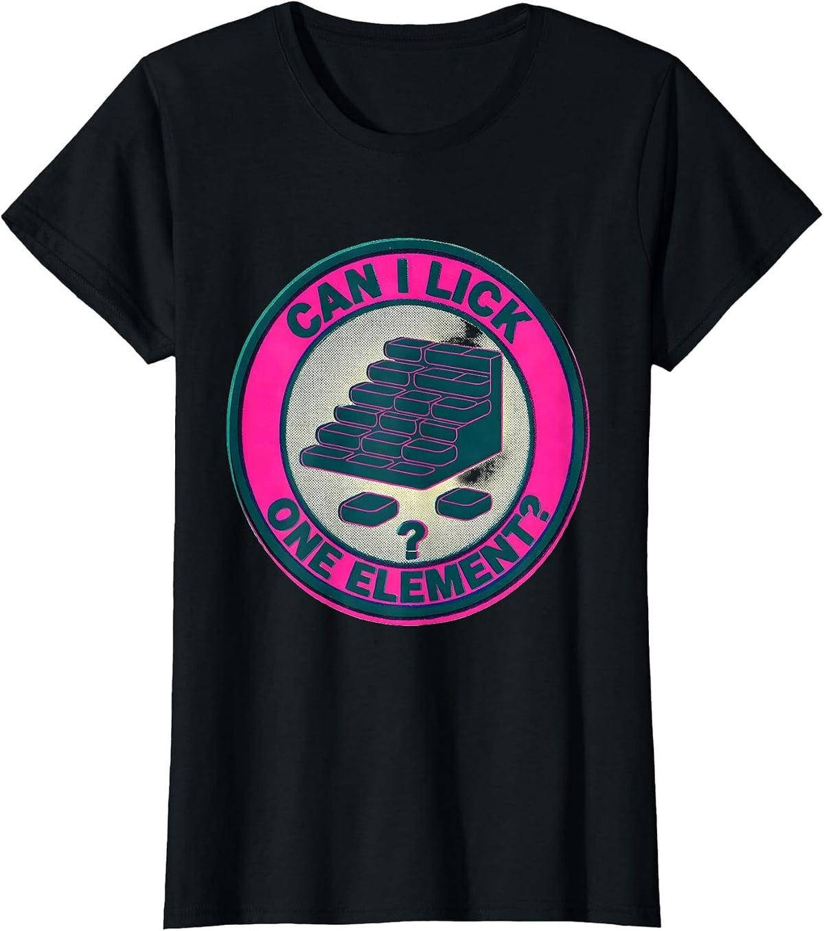 Can I Lick One Element Funny Periodic Table Science Teacher T-Shirt - Black