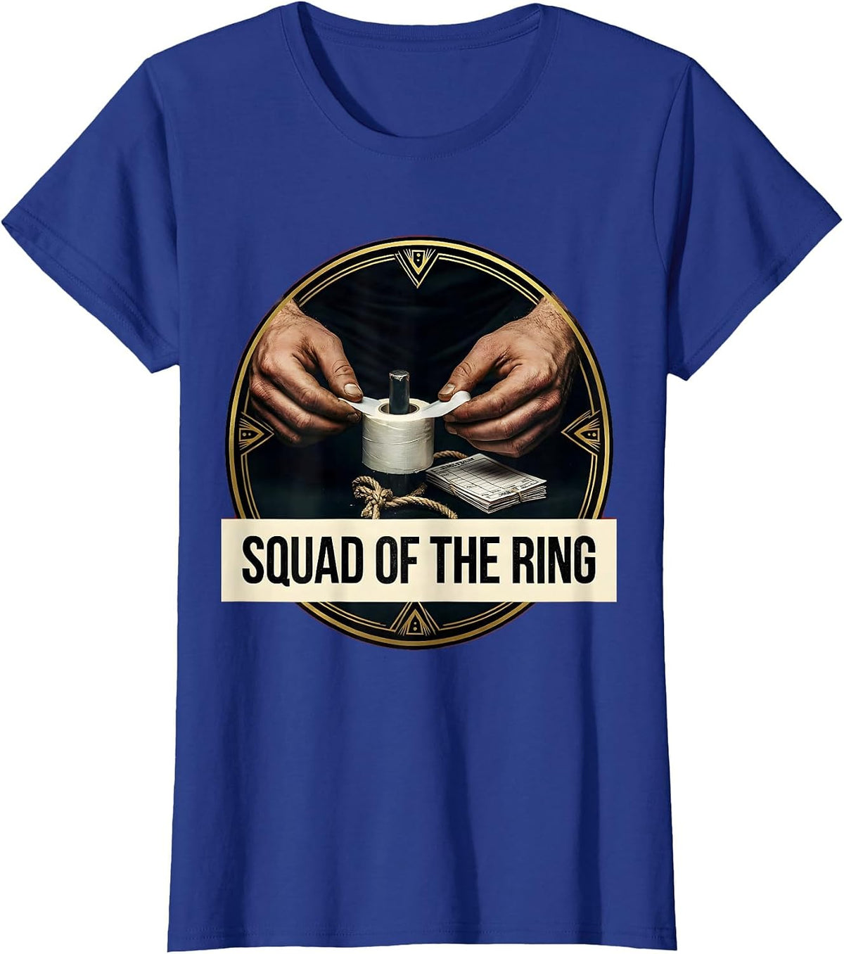 Women's Squad Of The Ring Boxing Theme Party Family Matching T-Shirt - Royal Blue