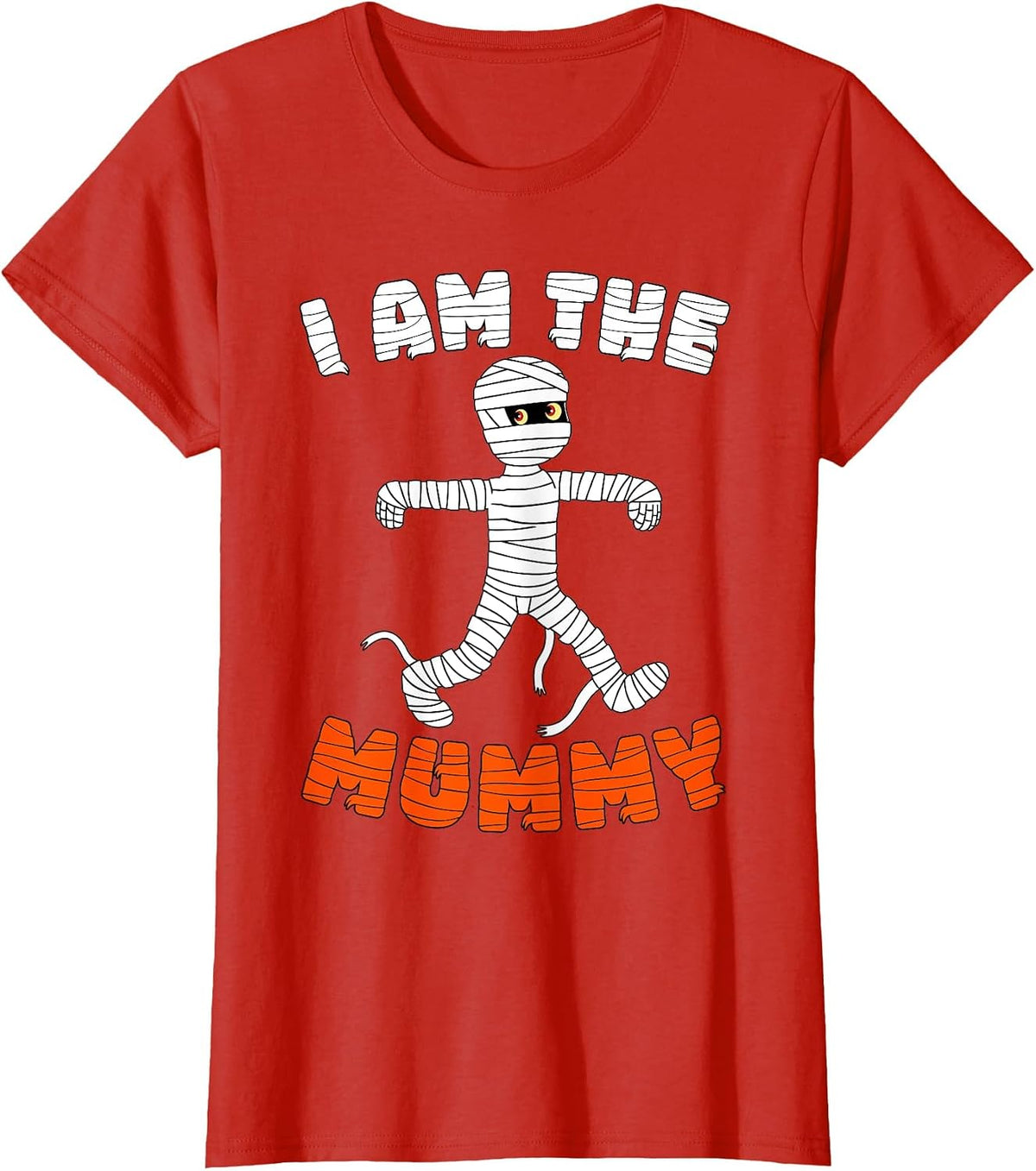 I Am The Mummy Funny Matching Couple Halloween Costume T-Shirt - Red