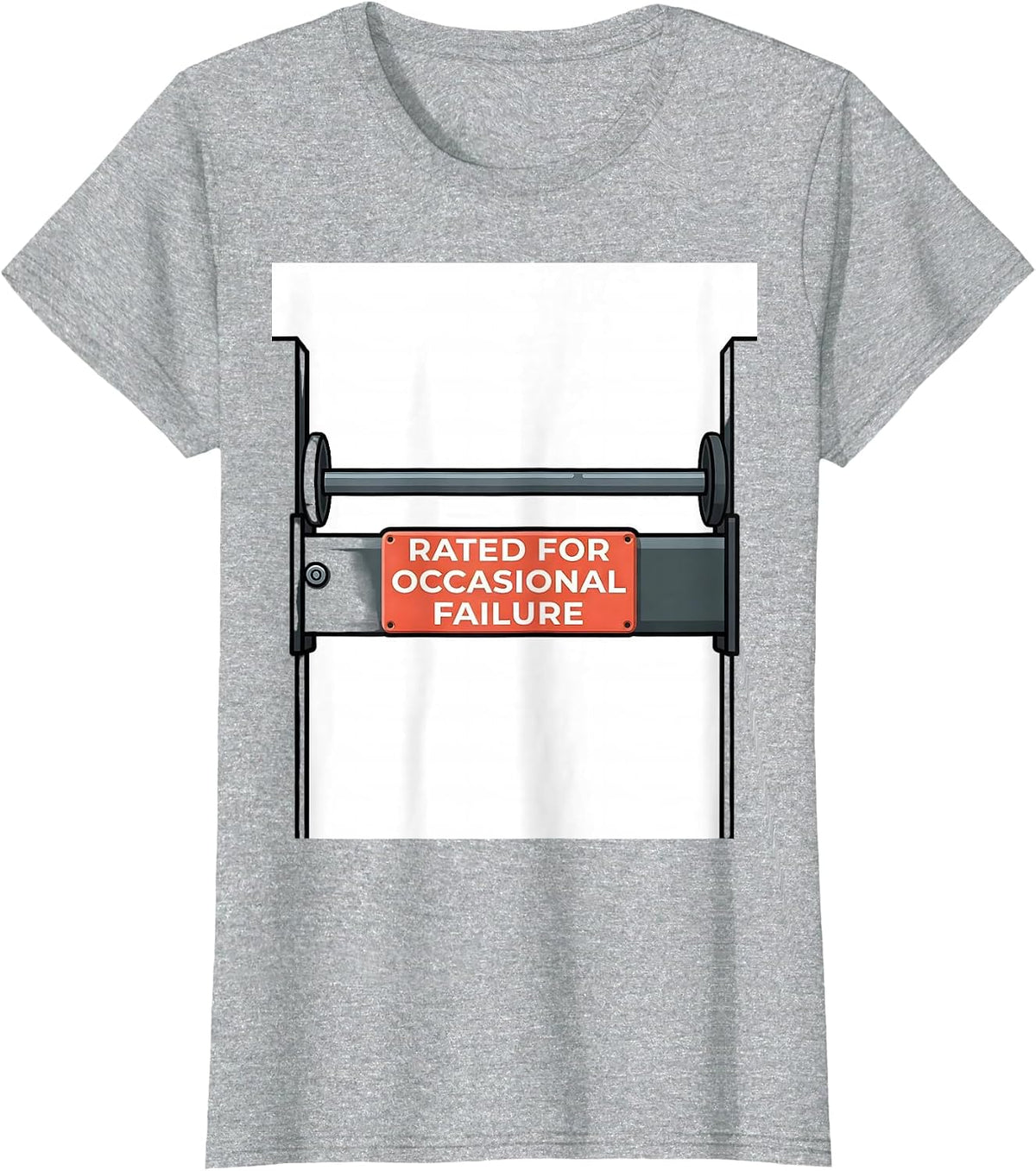 Women's Rated For Occasional Failure Funny Gym Workout Weightlifting T-Shirt - Heather Grey