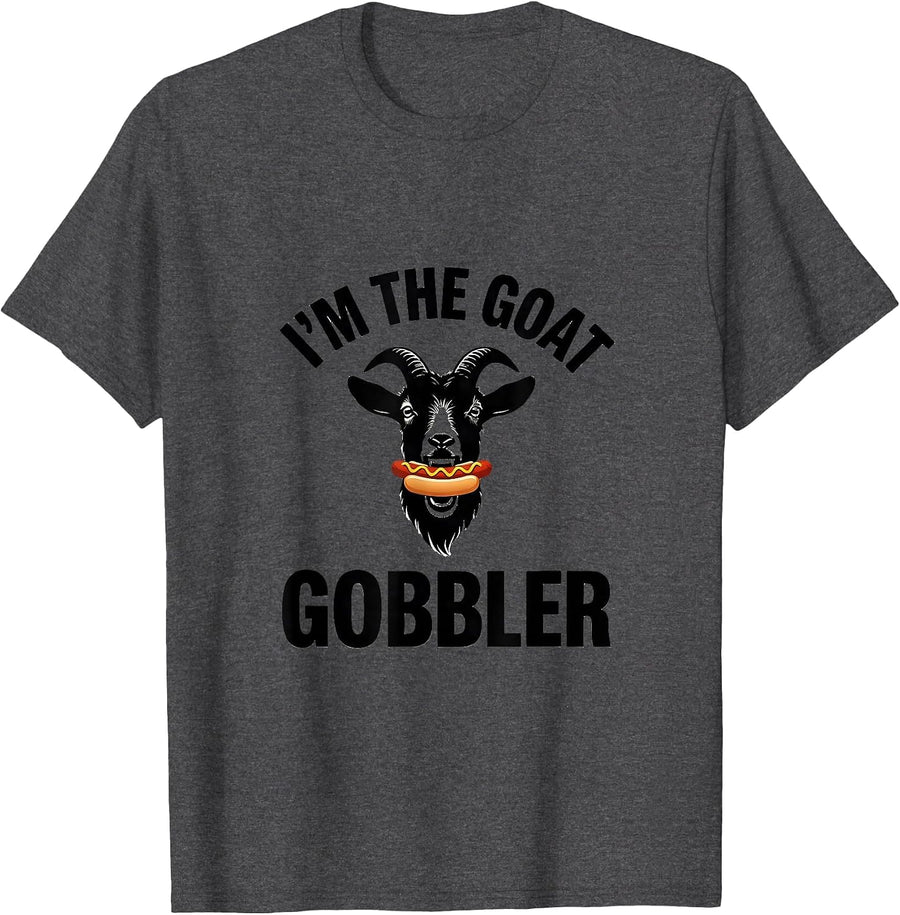 I'm The Goat Gobbler Funny Offensive Adult Humor T-Shirt, Men, Dark Heather Grey, Small - As Pictured