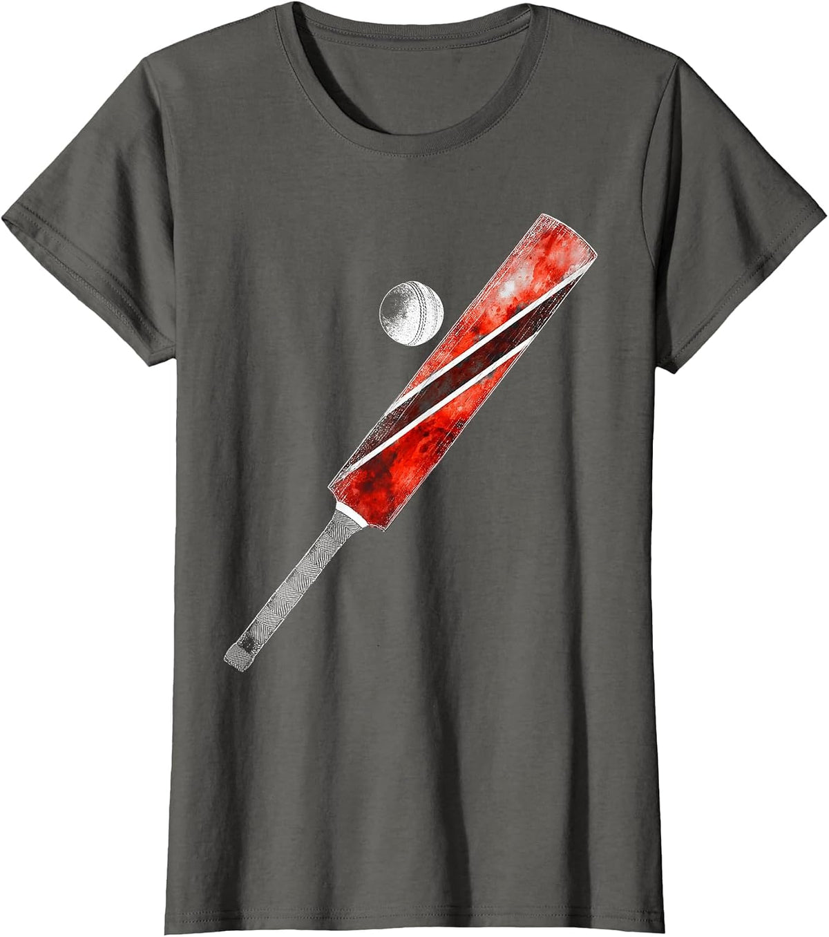 Vintage Cricket Trinidad Flag T-Shirt Trinidadian Pride T-Shirt - Asphalt Grey