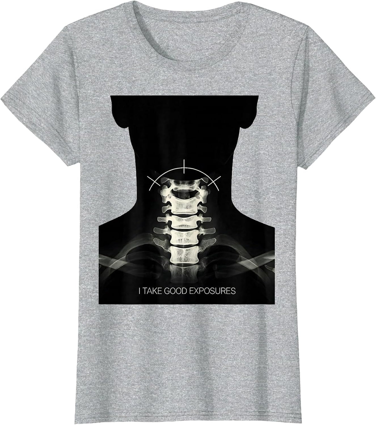Women's I Take Good Exposures Radiology Tech X-ray Technologist T-Shirt - Heather Grey