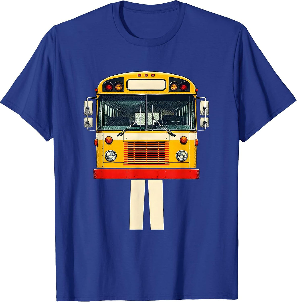 Men's School Bus Driver Funny Costume Back to School T-Shirt - Royal Blue