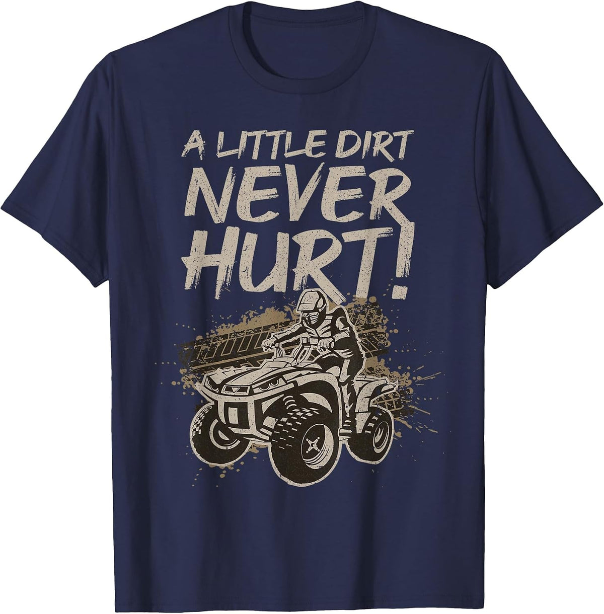 Cool ATV for Men Women Off Road 4 Wheeler Bike Quad Racing T-Shirt - Navy Blue