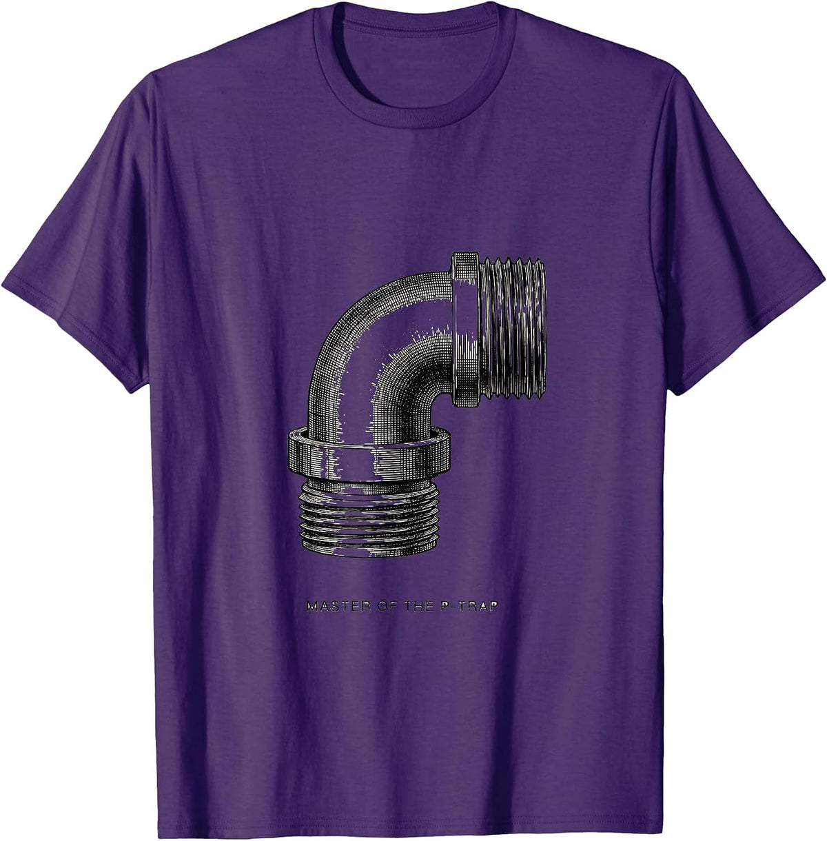 Men's Master Of The P-Trap Funny Plumber Pipefitter Gift T-Shirt - Purple