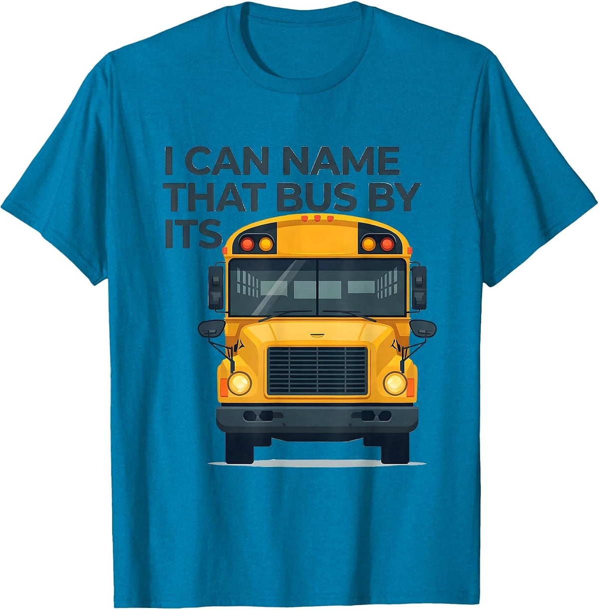 I Can Name That Bus By Its Funny School Bus Driver Halloween T-Shirt - Sapphire Blue