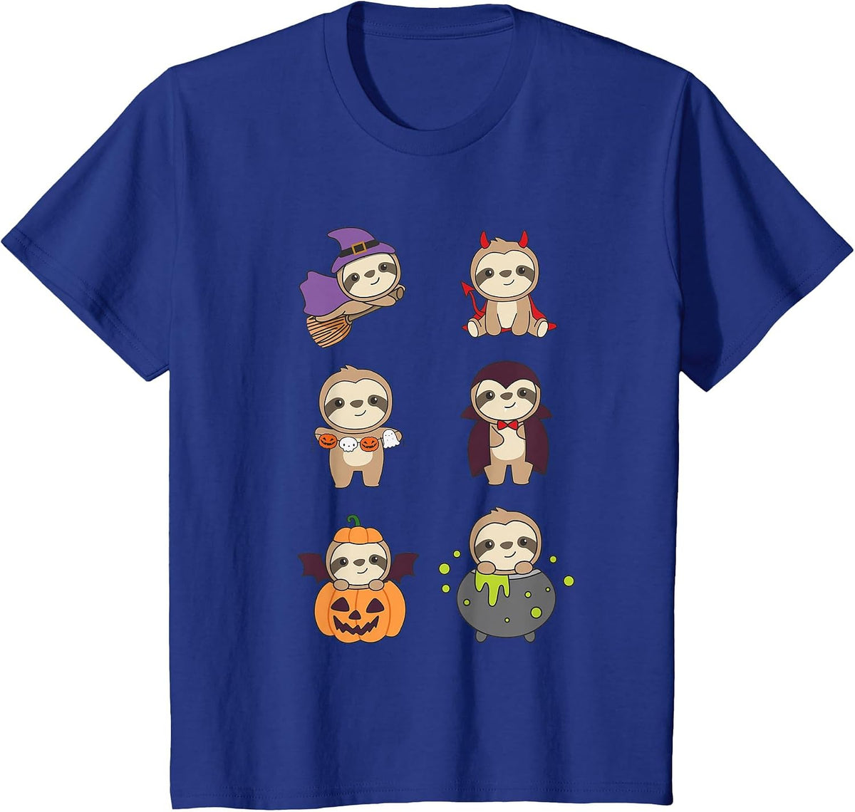Sloth Halloween Costume Sloths Halloween T-Shirt - Royal Blue