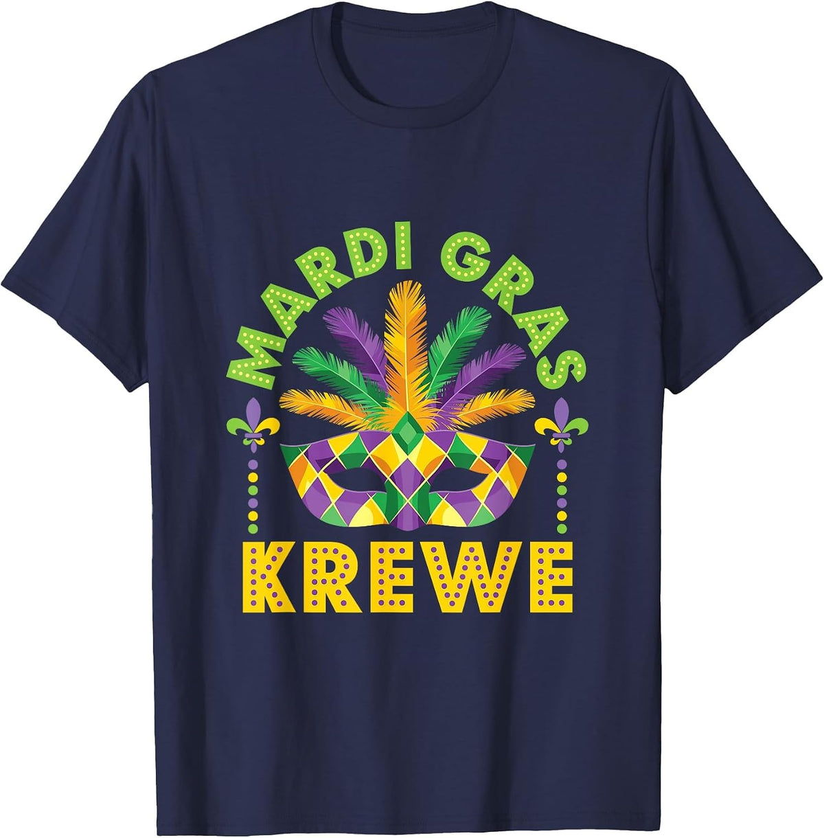 Mardi Gras Krewe Krewes Parade Ball Festival New Orleans T-Shirt - Navy Blue