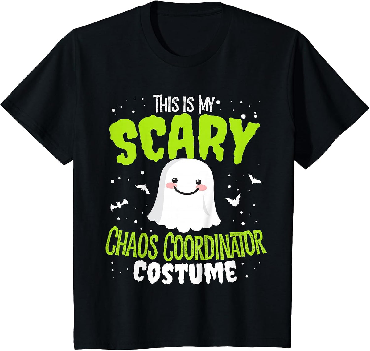 Funny Halloween This is My Scary Chaos Coordinator Custome T-Shirt - Black