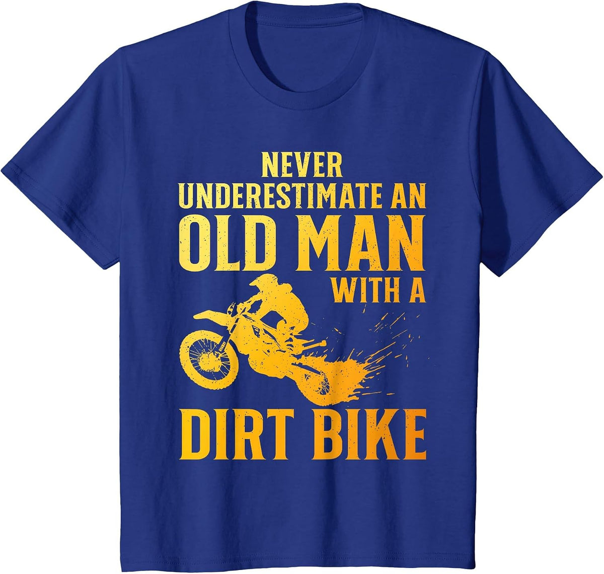 Dirt Bike Art for Men Grandpa Dad Dirtbike Dirt Bike Lover T-Shirt - Royal Blue
