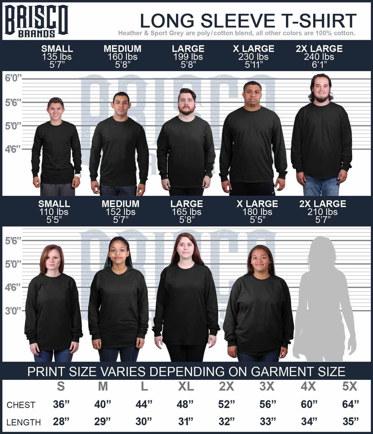 Trust Me an EMT Emergency Medical Tech Long Sleeve Tshirt Men Women - size chart