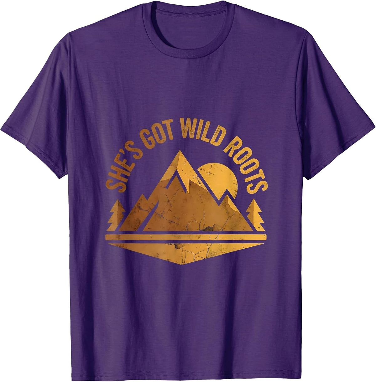 She's Got Wild Roots Nature Lover Design T-Shirt - Purple