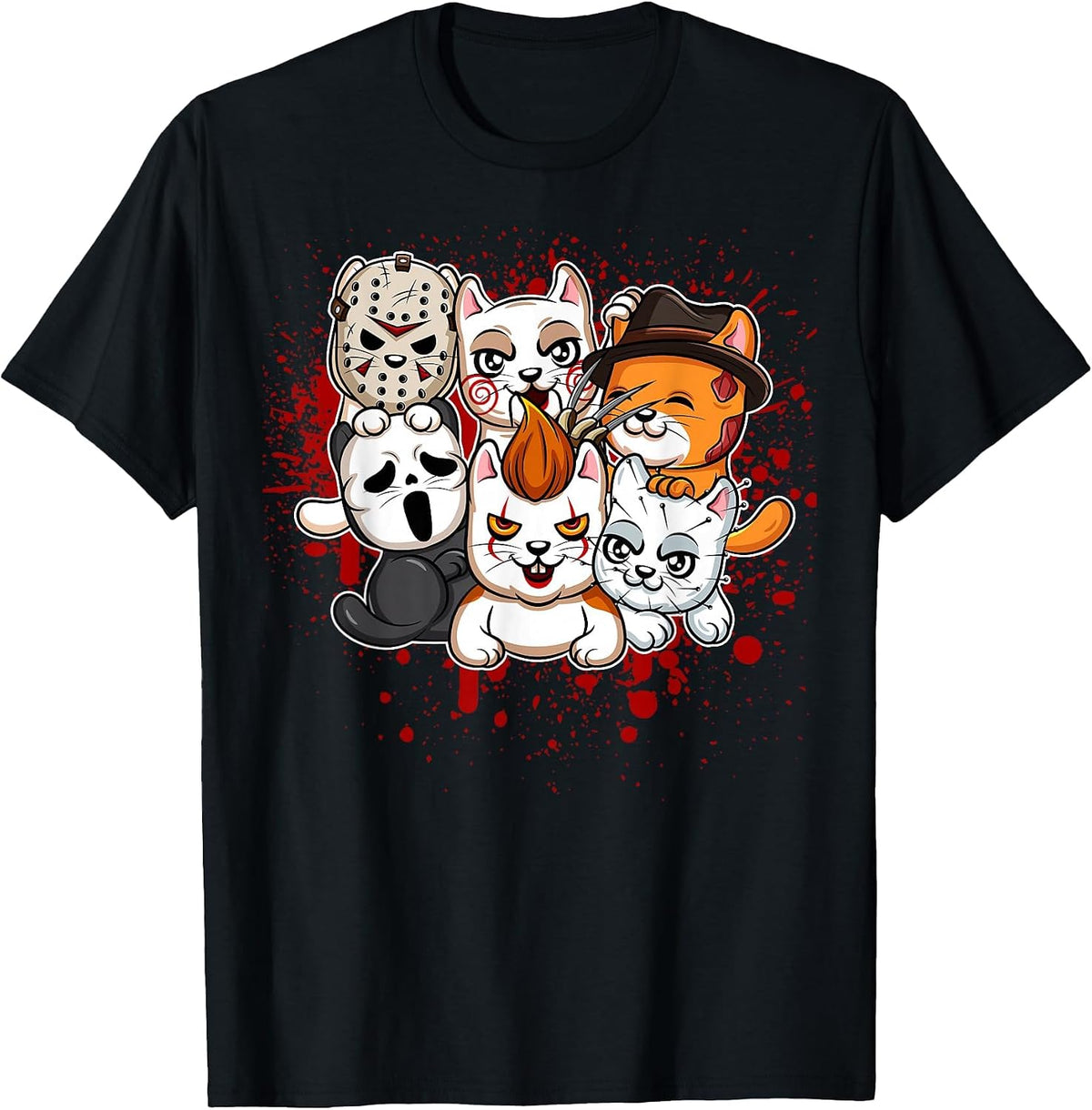 My Little Horror Crew - Halloween Cats T-Shirt - Black