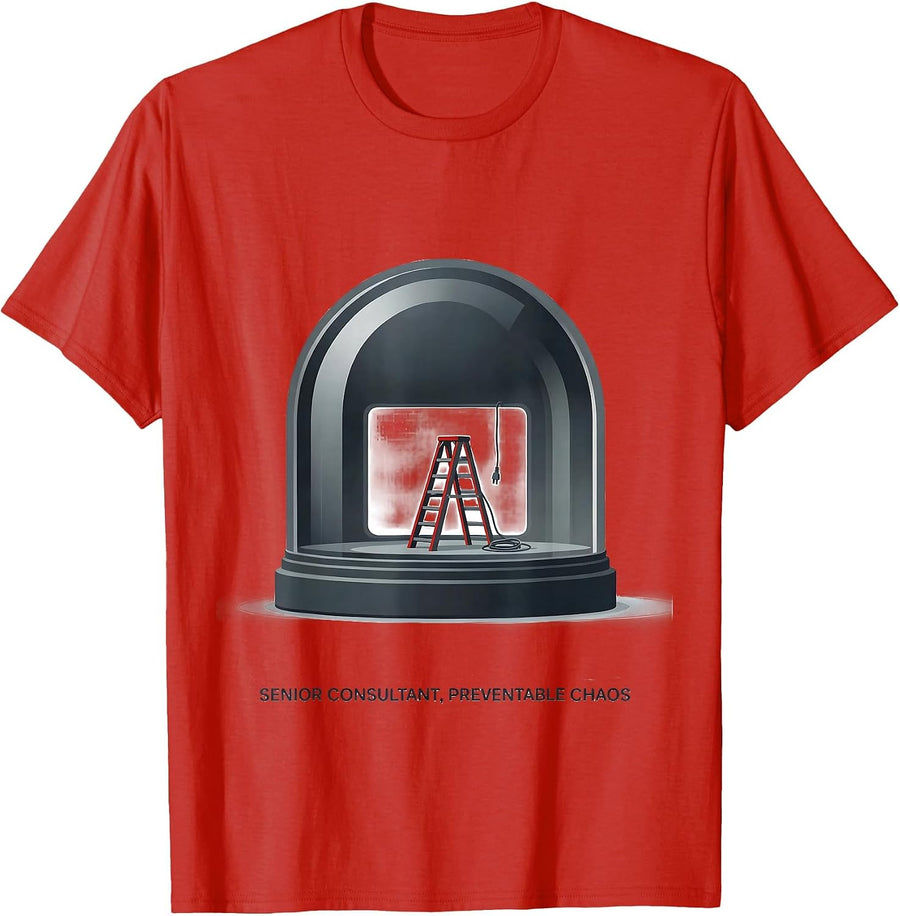 Men's Senior Consultant Preventable Chaos Funny Paramedic EMT Gift T-Shirt - Red