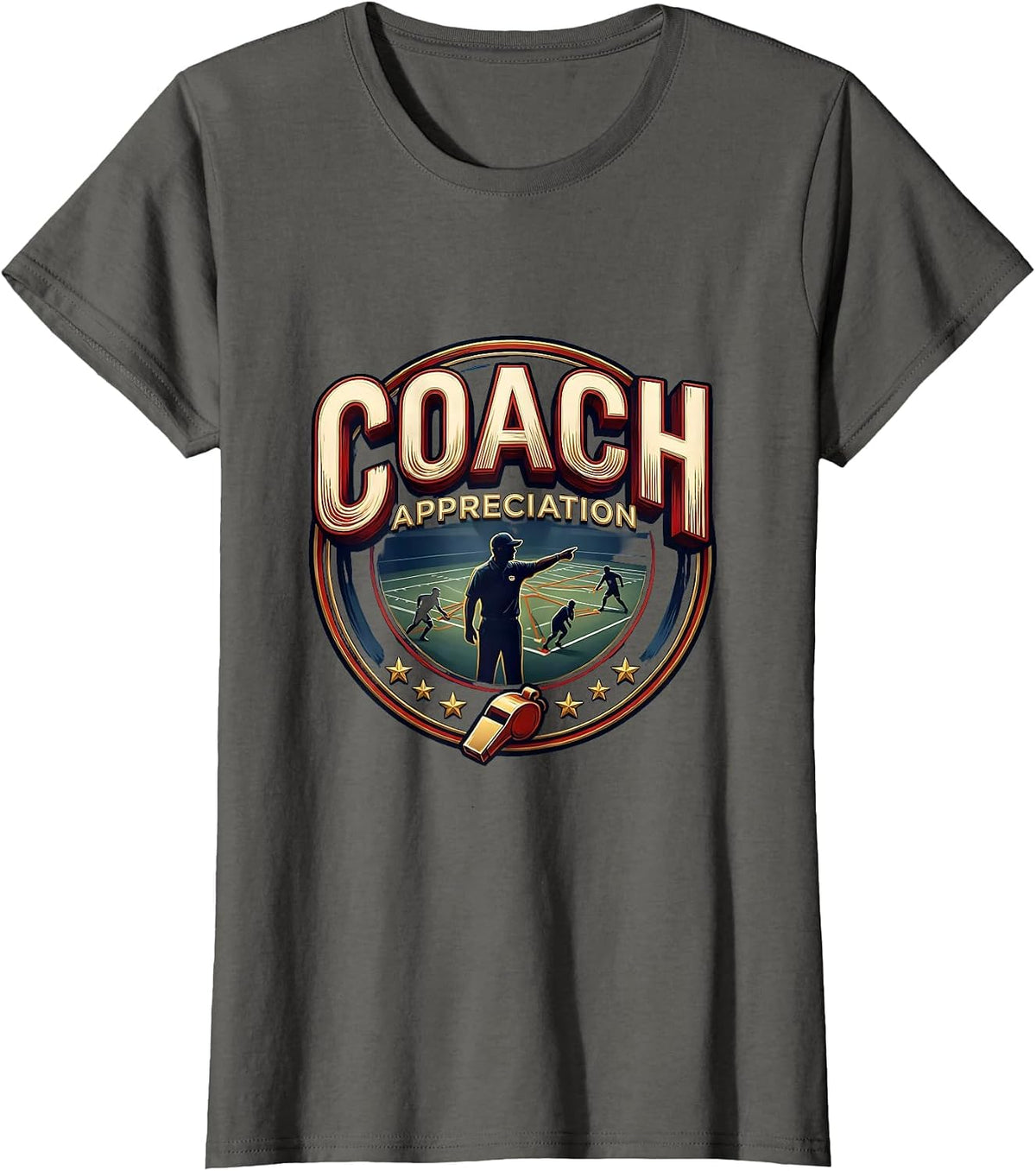 Women's Coach Guide Drill Diagram Sign Painter Sports Gift T-Shirt - Asphalt Grey