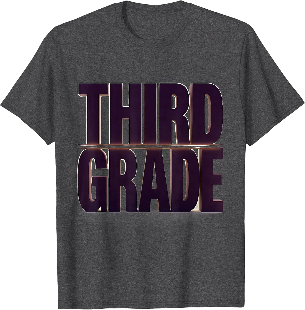 Men's Third Grade Minimalist Back To School Girl Teacher T-Shirt - Dark Heather Grey