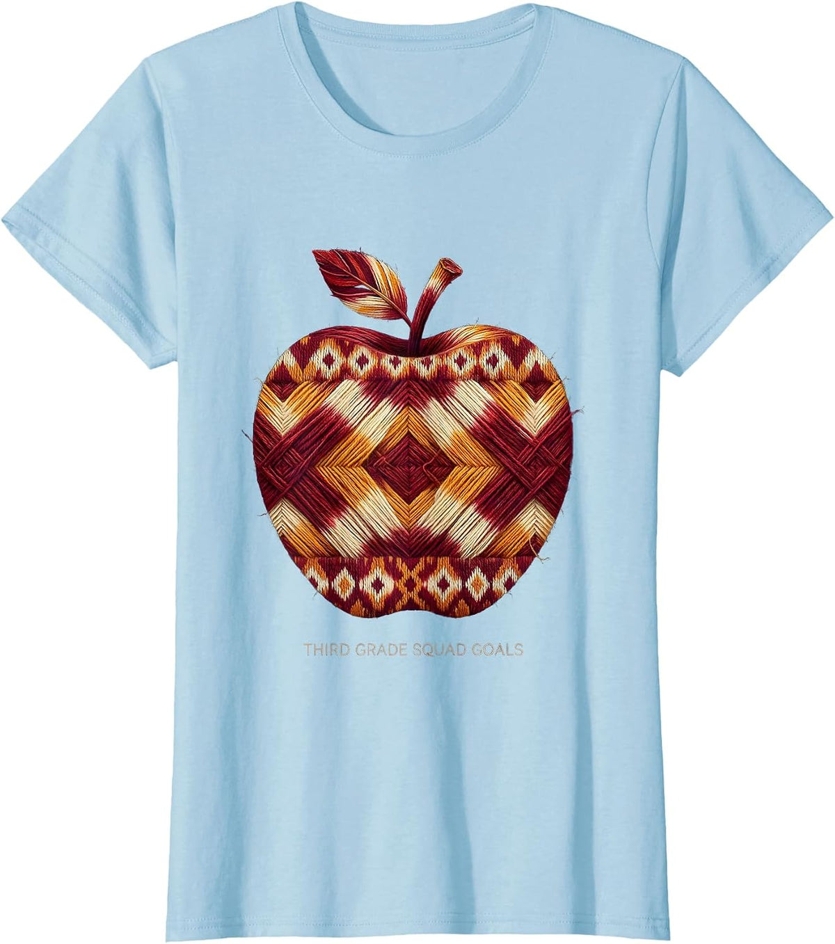 Third Grade Squad Goals Teacher Design T-Shirt - Baby Blue
