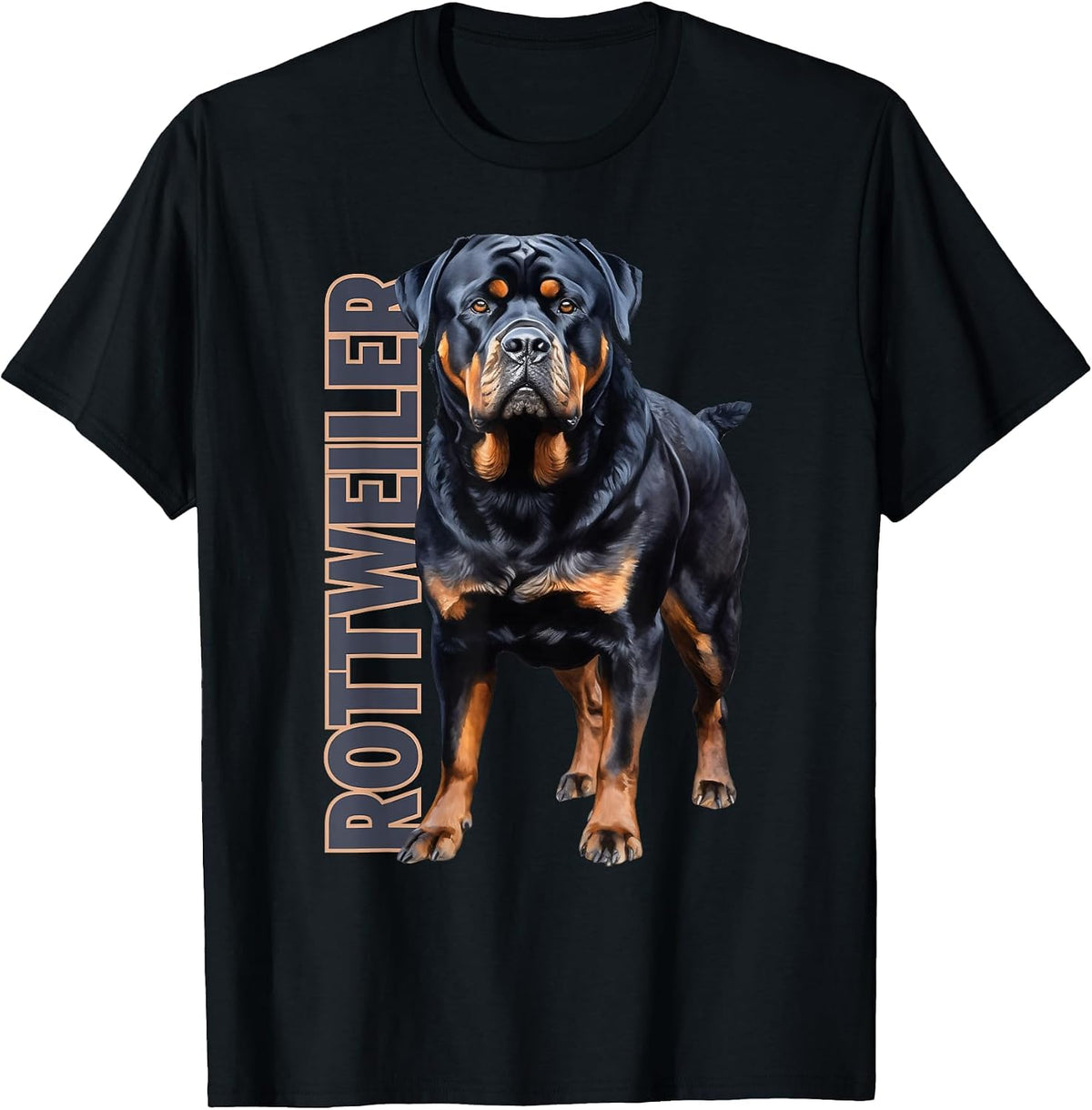 Rottweiler Watercolor T-Shirt - Black