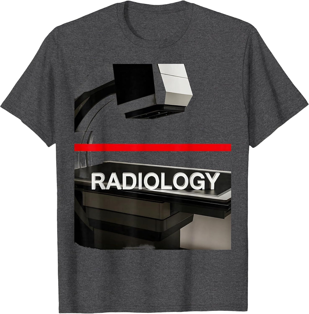 Men's RADIOLOGY Cute Radiology Tech Coquette Playful Pride T-Shirt - Dark Heather Grey