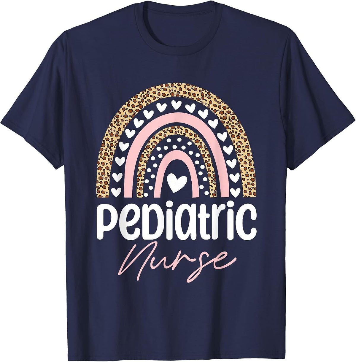 Pediatric Nurse PEDS Nursing Rainbow Appreciation Pediatric T-Shirt - Navy Blue